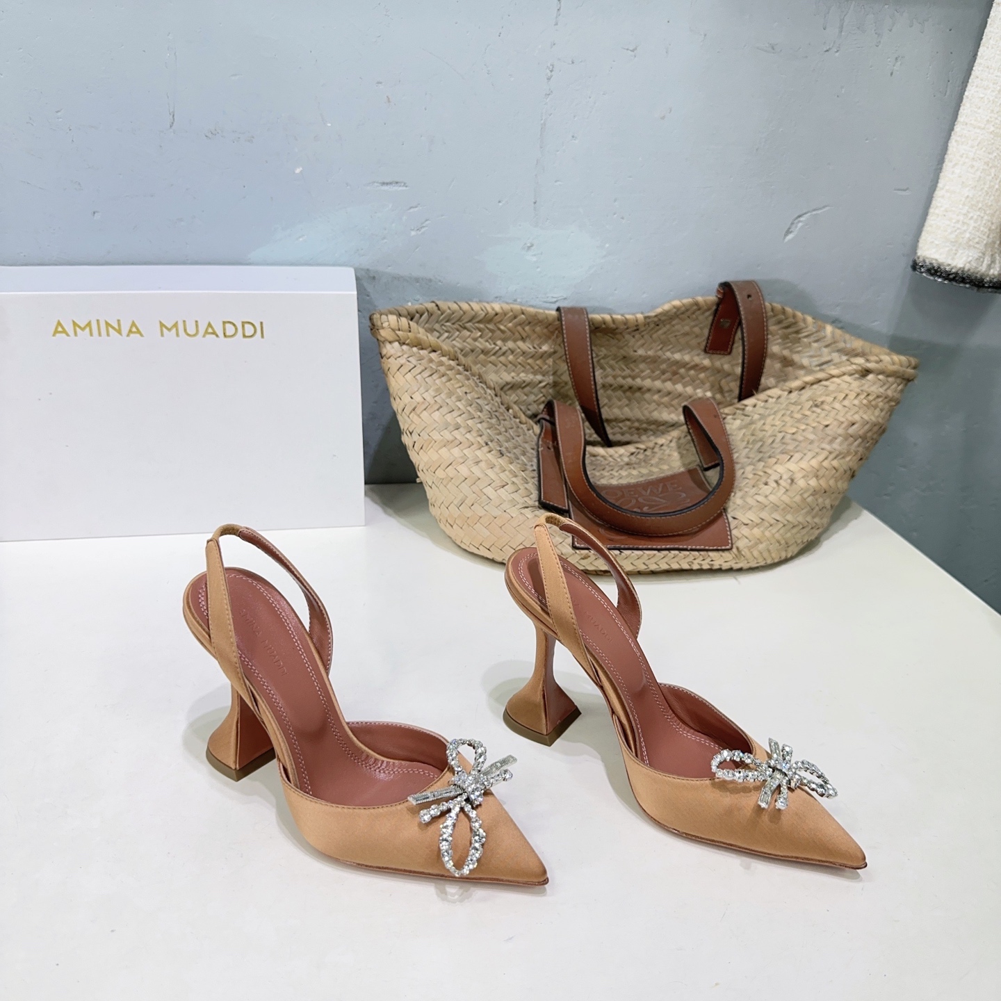 High Quality Amina Muaddi Heel Shoes: Spring New, Imported Leather, Unique Design - 图片 7