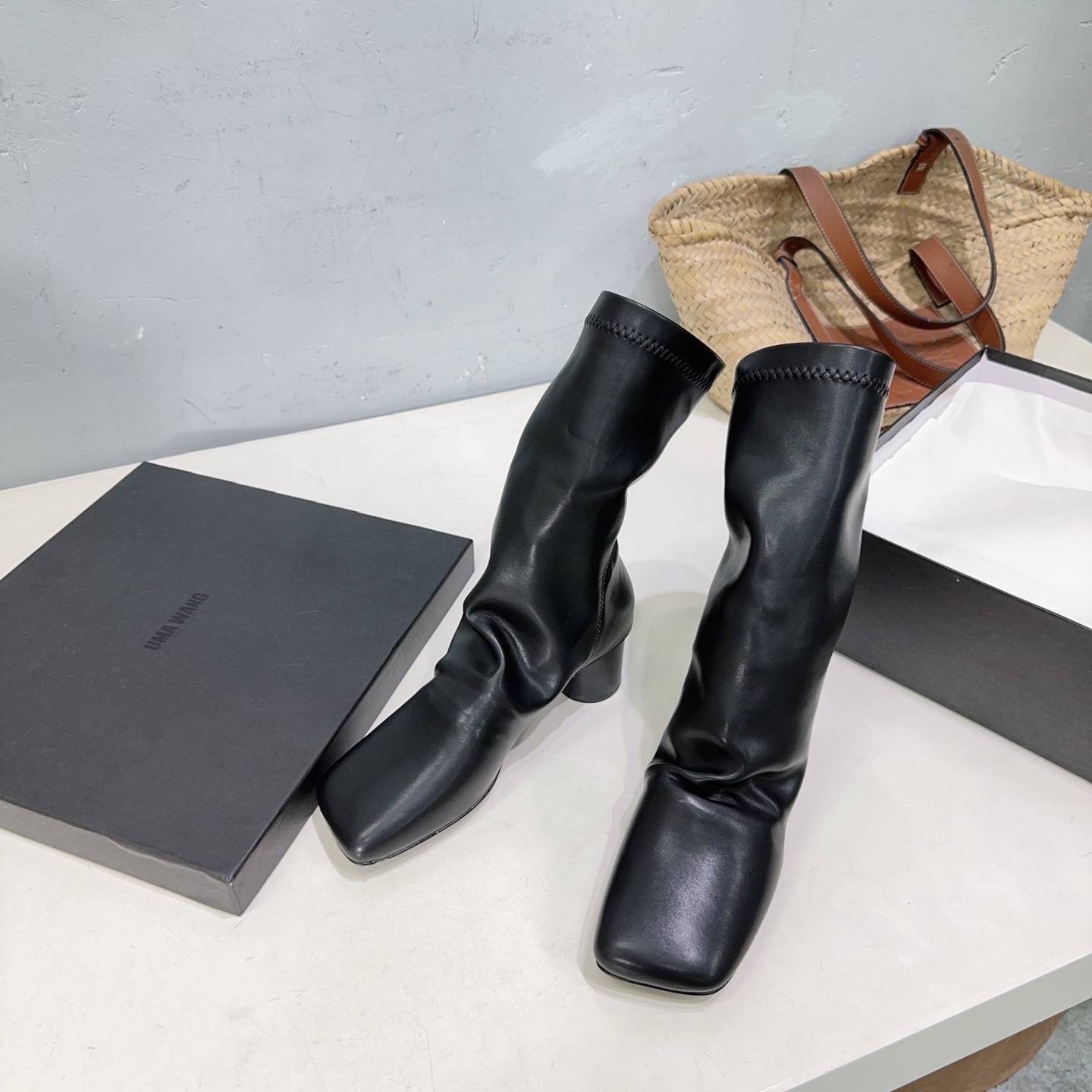 Uma WANG Black Series: High Quality UMA WANG25 Autumn/Winter Boots with Eastern Aesthetic. - 图片 8