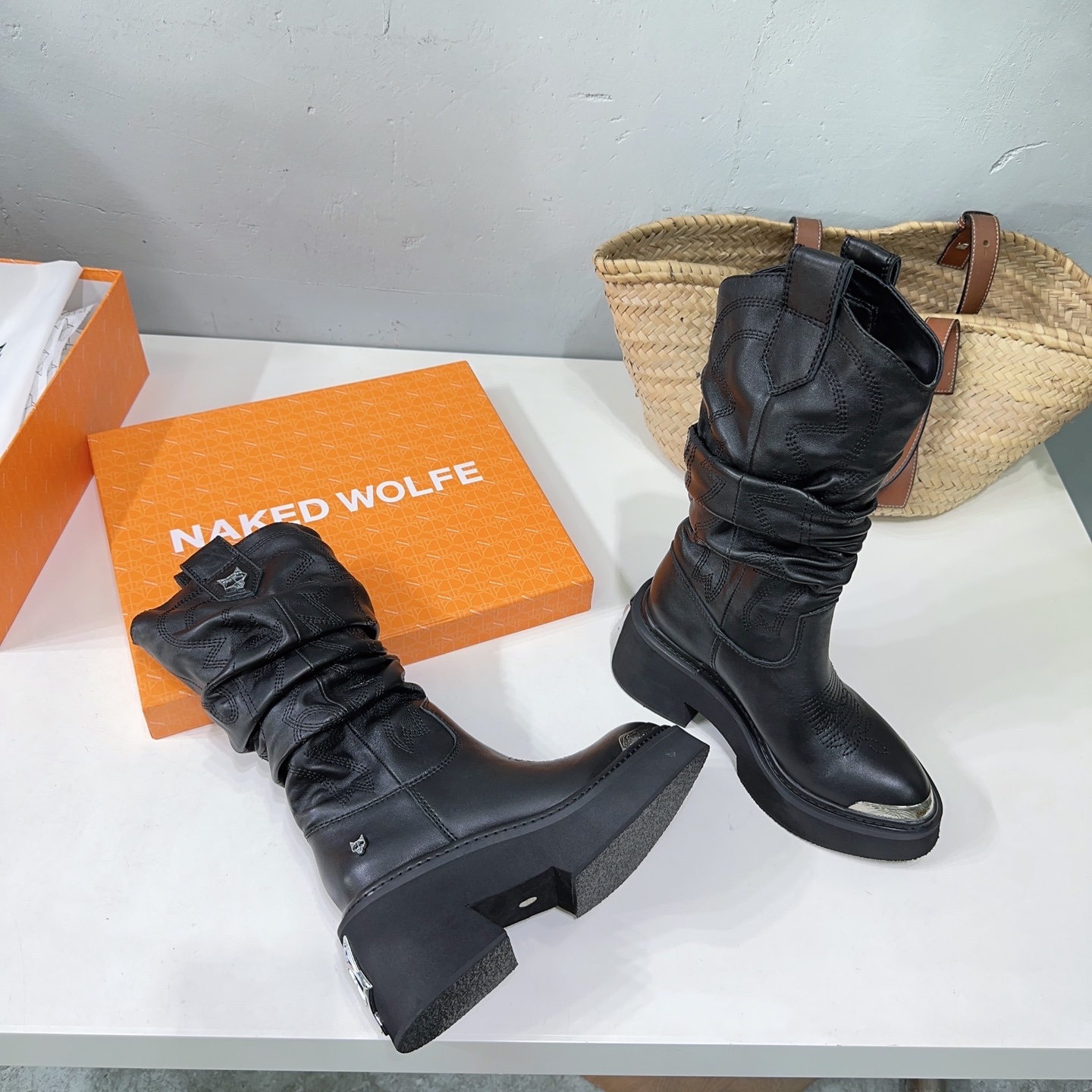 Ned Wolf: Luxe Metallic Wolf Head Boots, High Quality, Original Design, London Brand - 图片 7