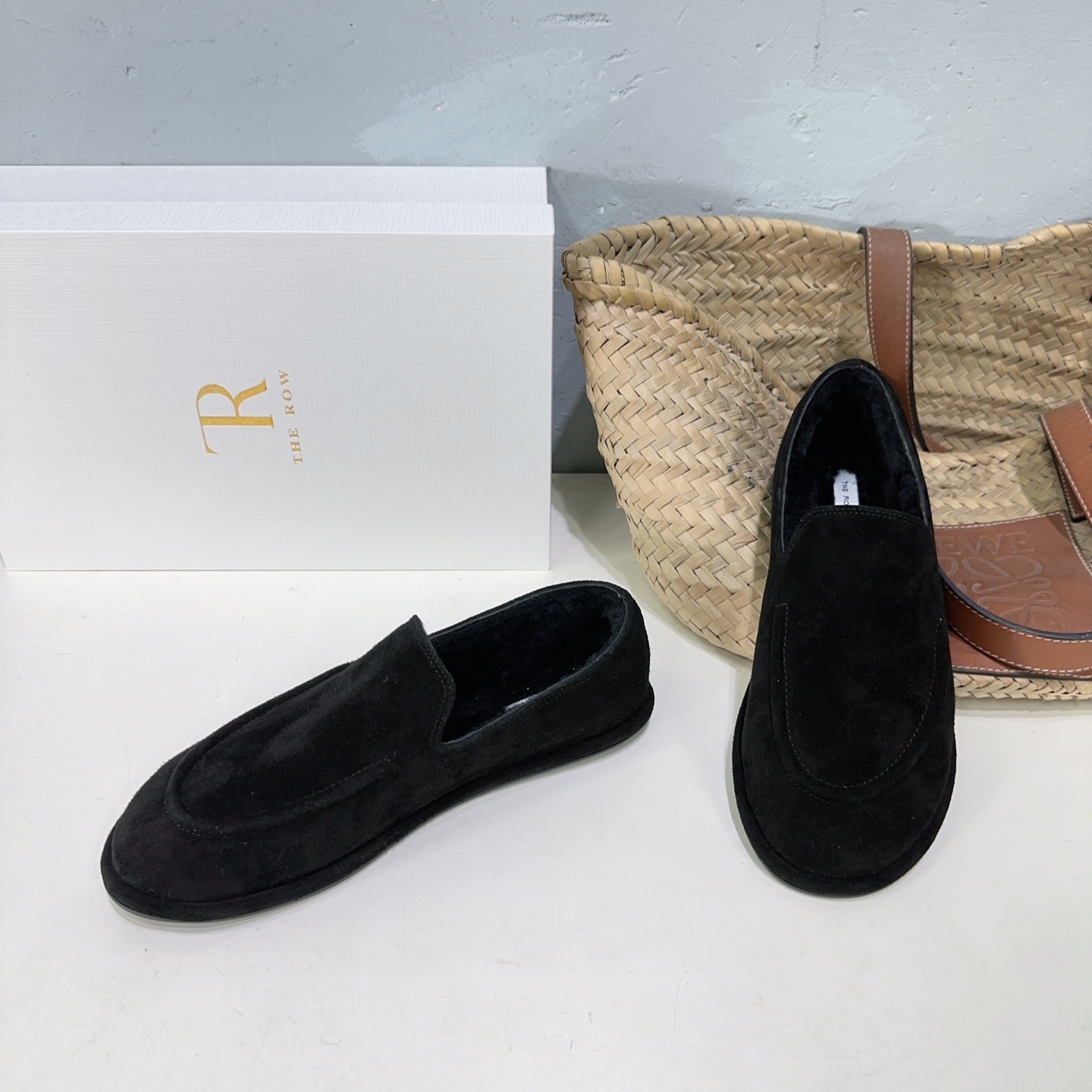 ¡Fábrica de alta calidad! Marca de moda de nicho 🔥¡The Row 25ss, nuevos mocasines cálidos de lana para otoño e inviern…