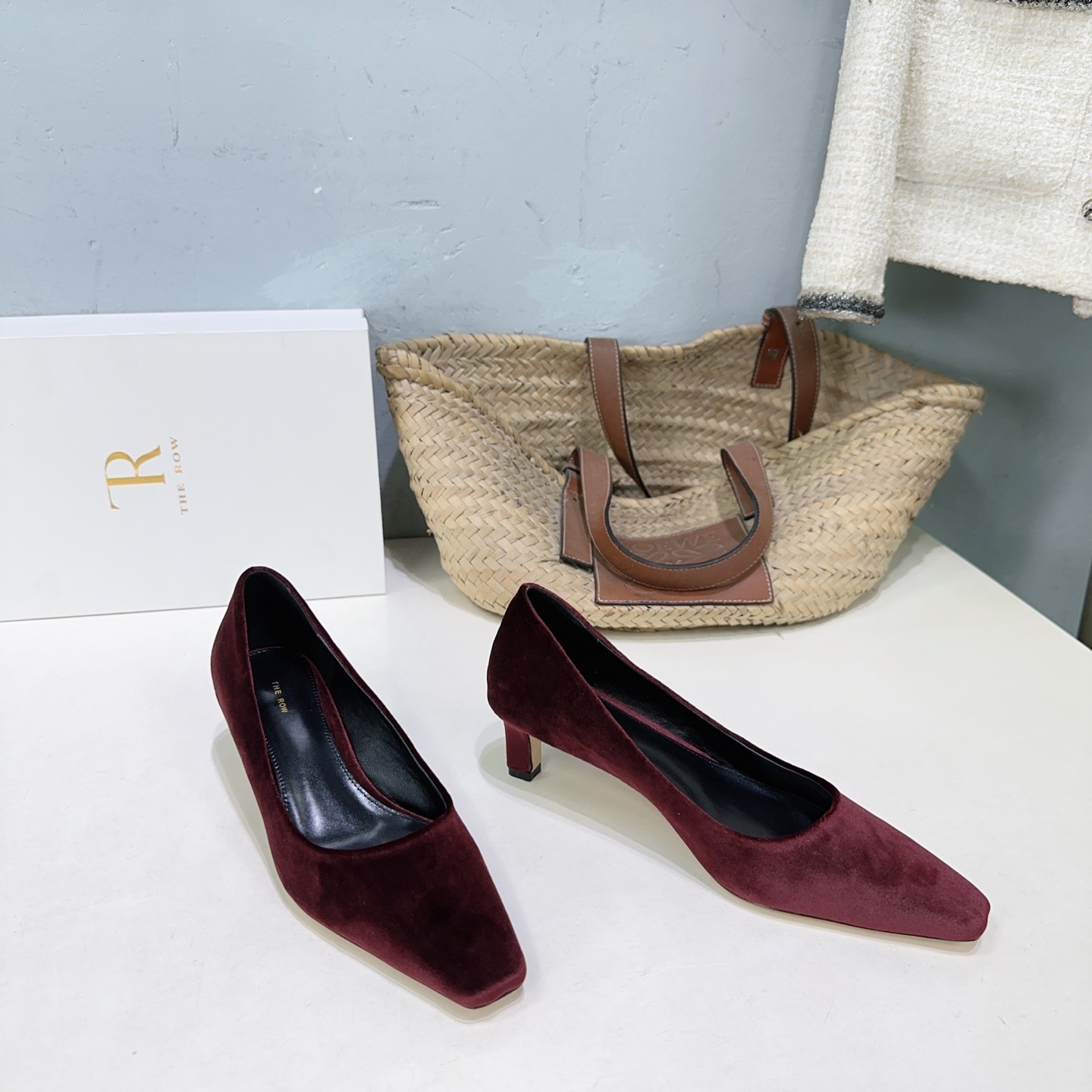 ¡Fábrica de alta calidad! Marca de moda de nicho 🔥 The Row26 zapatos franceses sencillos de tacón alto y punta cuadrad…