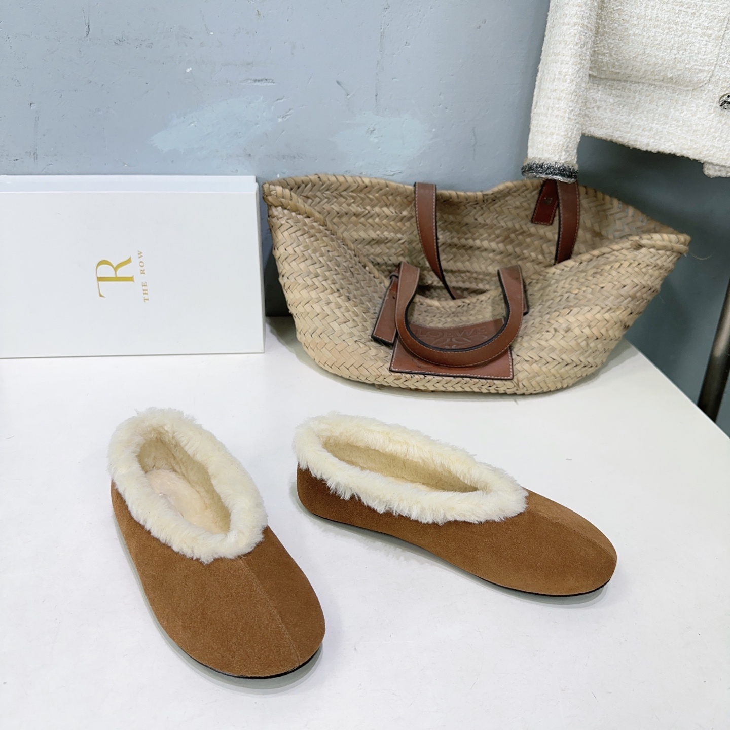 ¡Fábrica de alta calidad! Marca de moda de nicho 🔥 ¡Los nuevos zapatos planos Mary Jane de lana de cordero de otoño e …