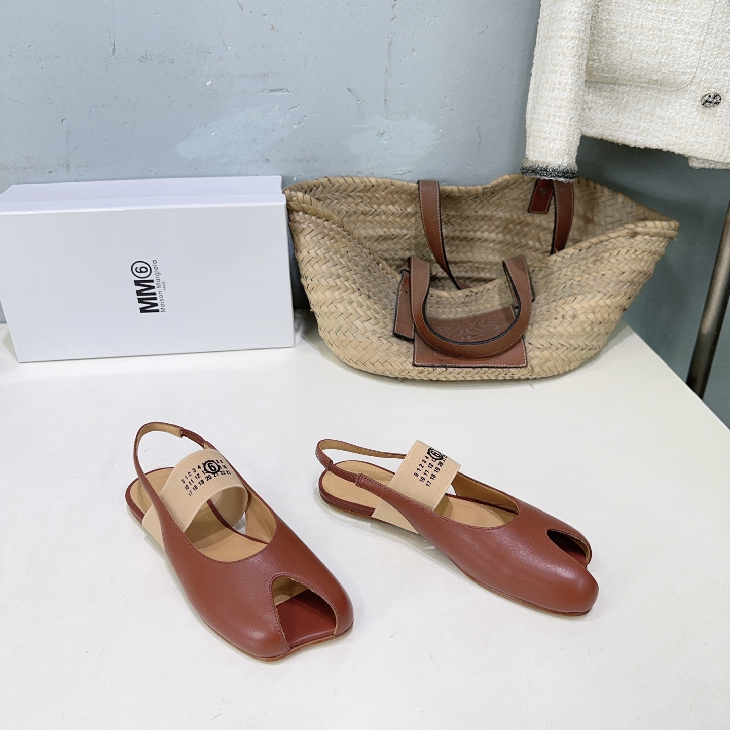 ¡Fábrica de alta calidad! Marca de moda de nicho 🔥MM6 Margiela 26 ¡Nuevas sandalias planas Mary Jane con tacón grueso …