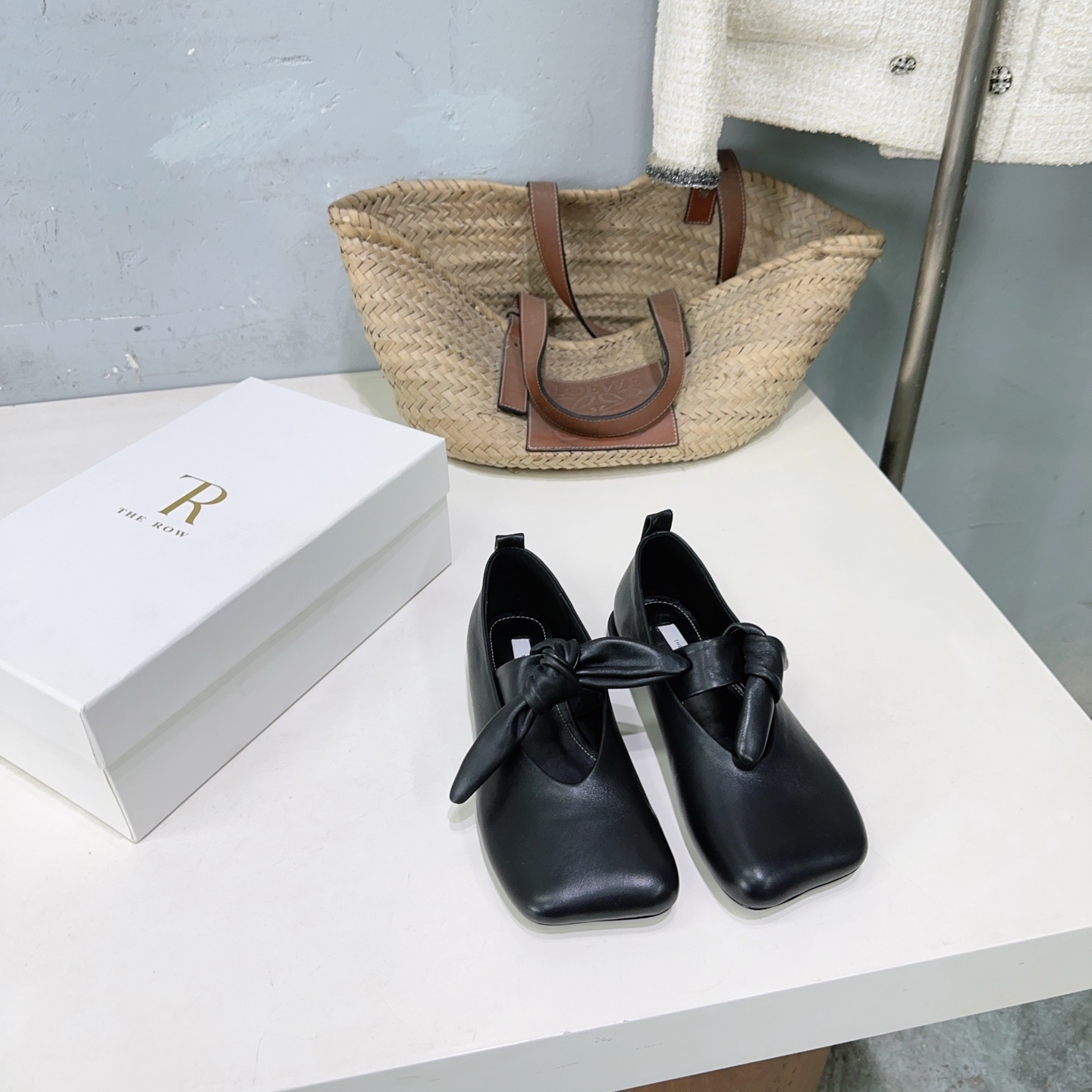 ¡Fábrica de alta calidad! Marca de moda de nicho 🔥The Row 26 ¡Nuevos zapatos Mary Jane de suela plana con punta cuadra…