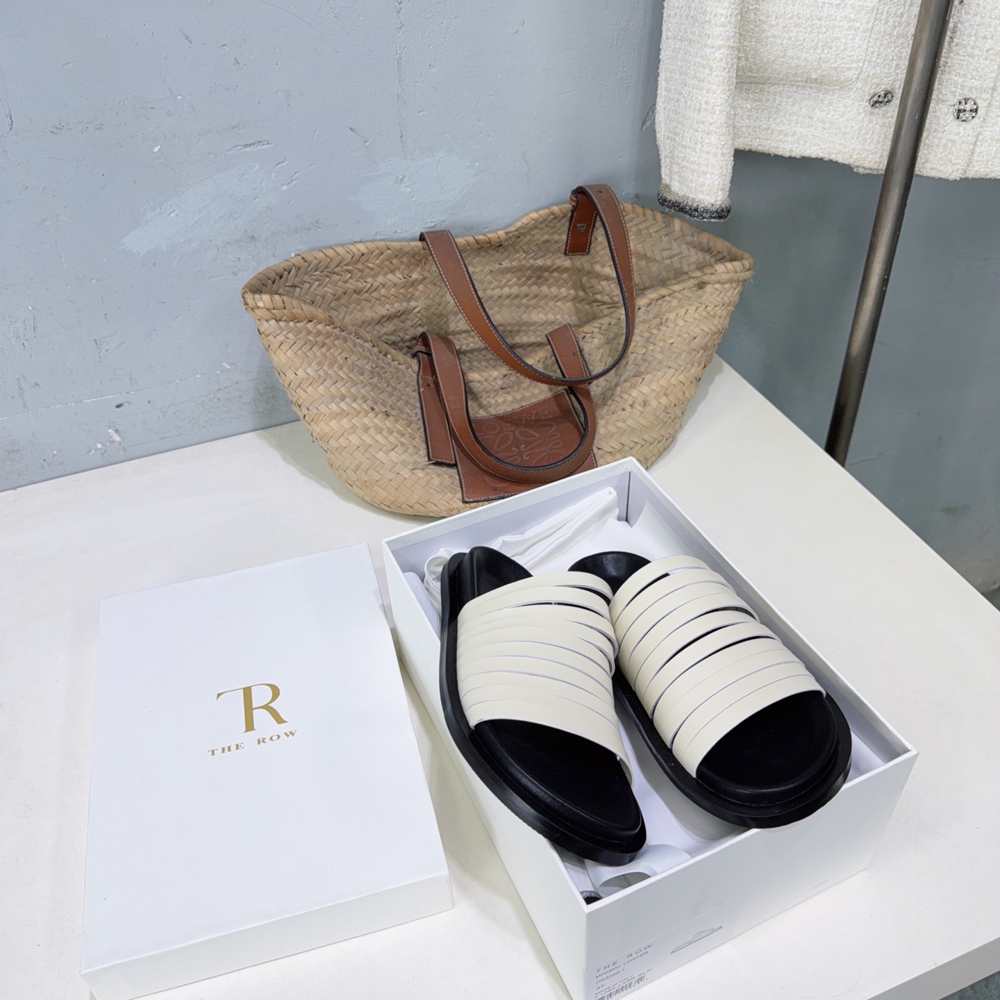 ¡Fábrica de alta calidad! Marca de moda de nicho 🔥THE ROW 26 ¡Nuevas zapatillas tejidas cruzadas con plataforma de sue…
