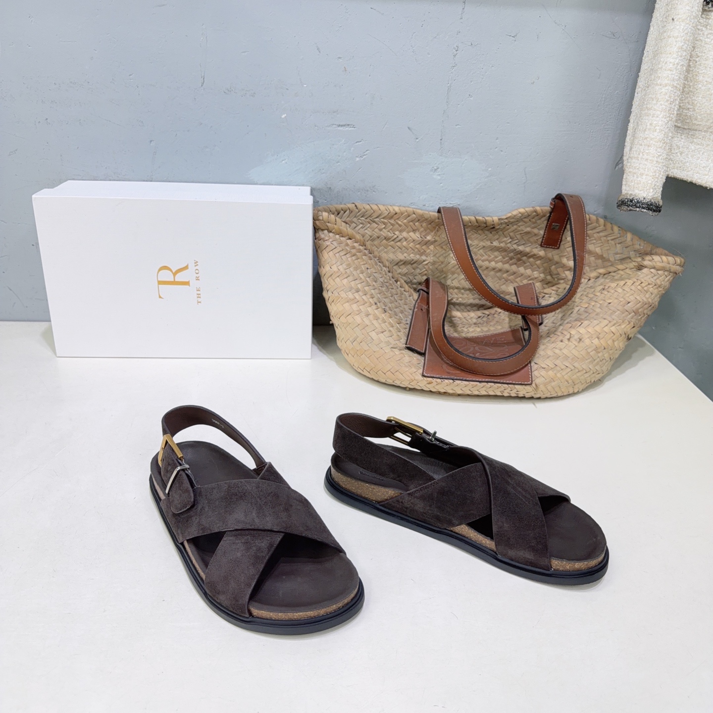 ¡Fábrica de alta calidad! Marca de moda de nicho 🔥¡The Row 26, nuevas sandalias de playa romanas con tiras cruzadas pa…