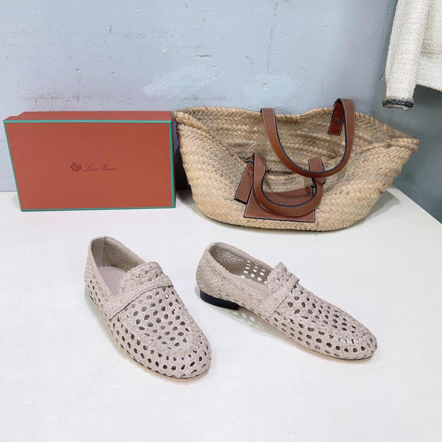 ¡Fábrica de alta calidad! Calidad superior 🔥¡Nivel de compra! Loro Piana L primavera y verano nuevos mocasines huecos …