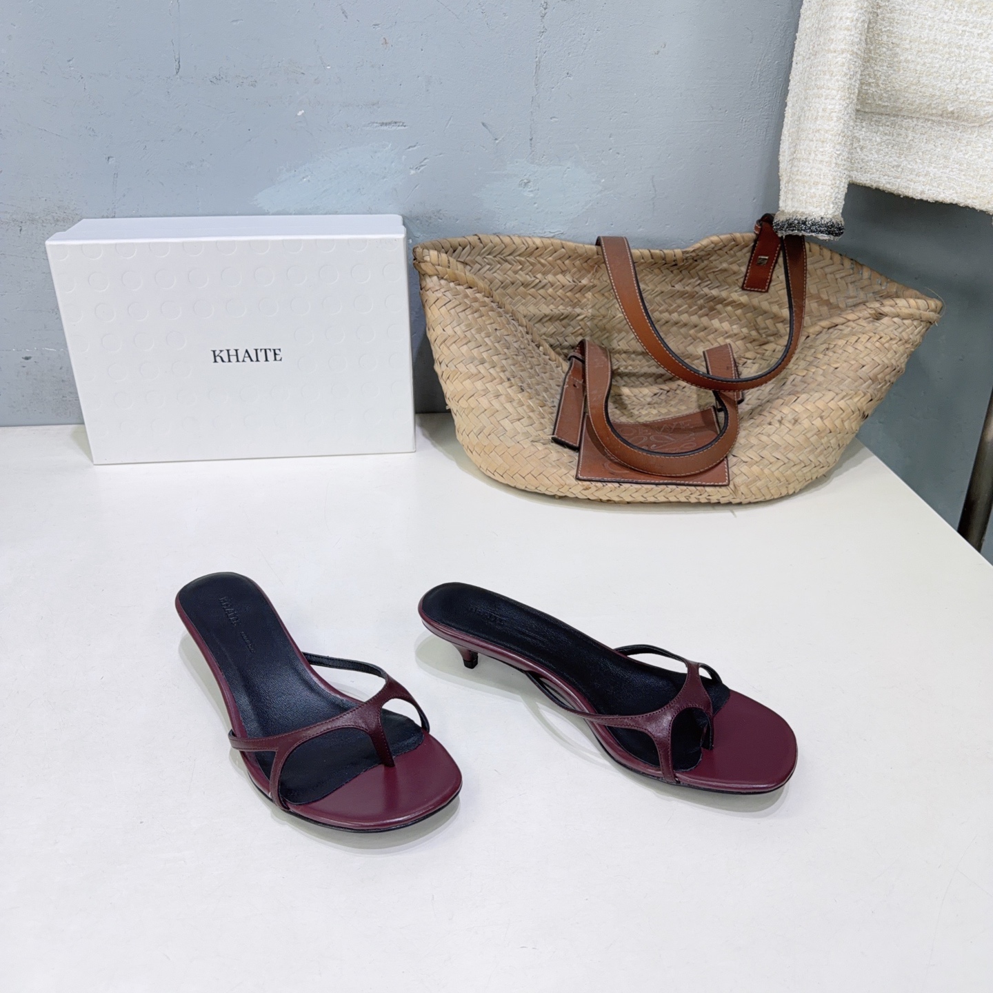 ¡Fábrica de alta calidad! Marca de moda de nicho 🔥khaite26 ¡nuevas chanclas, sandalias y pantuflas de tacón de gatito …