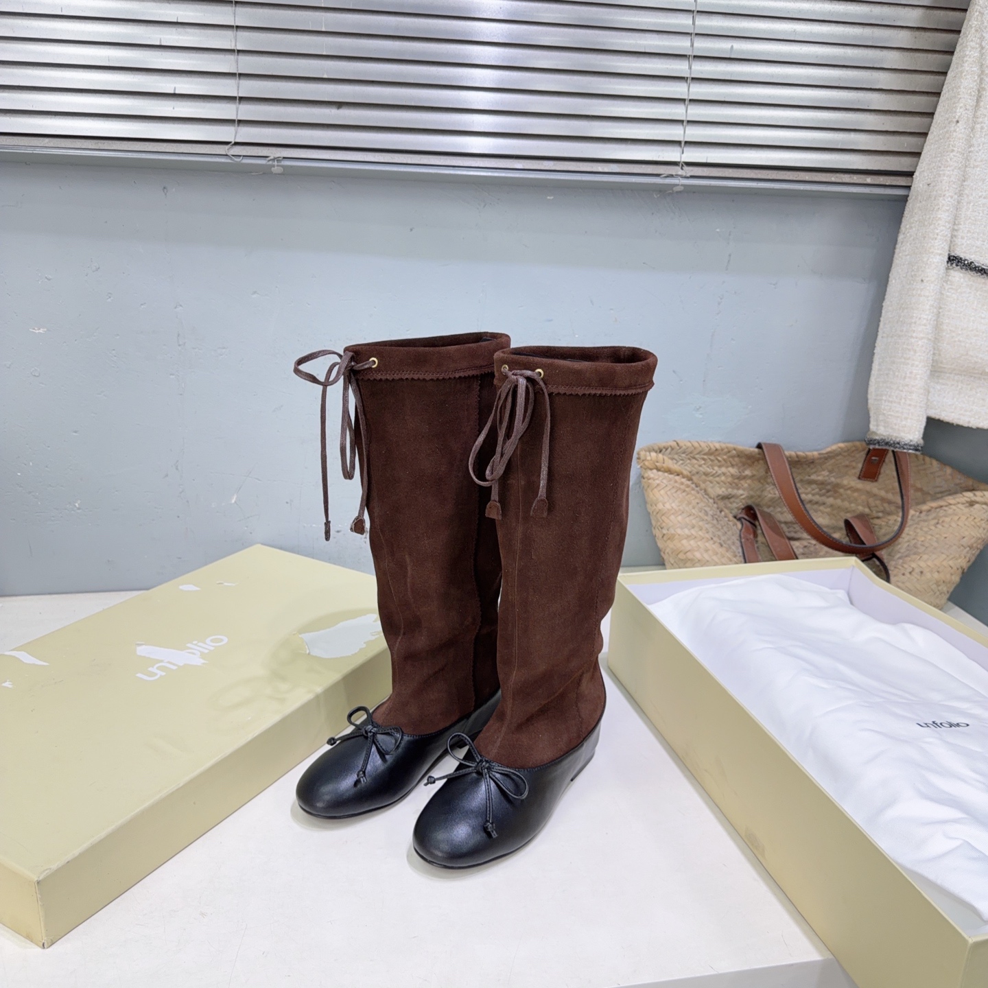 ¡Fábrica de alta calidad! Marca de moda de nicho 🔥Unfolio𝟐𝟔Nuevo producto para principios de otoño Botas de ballet c…