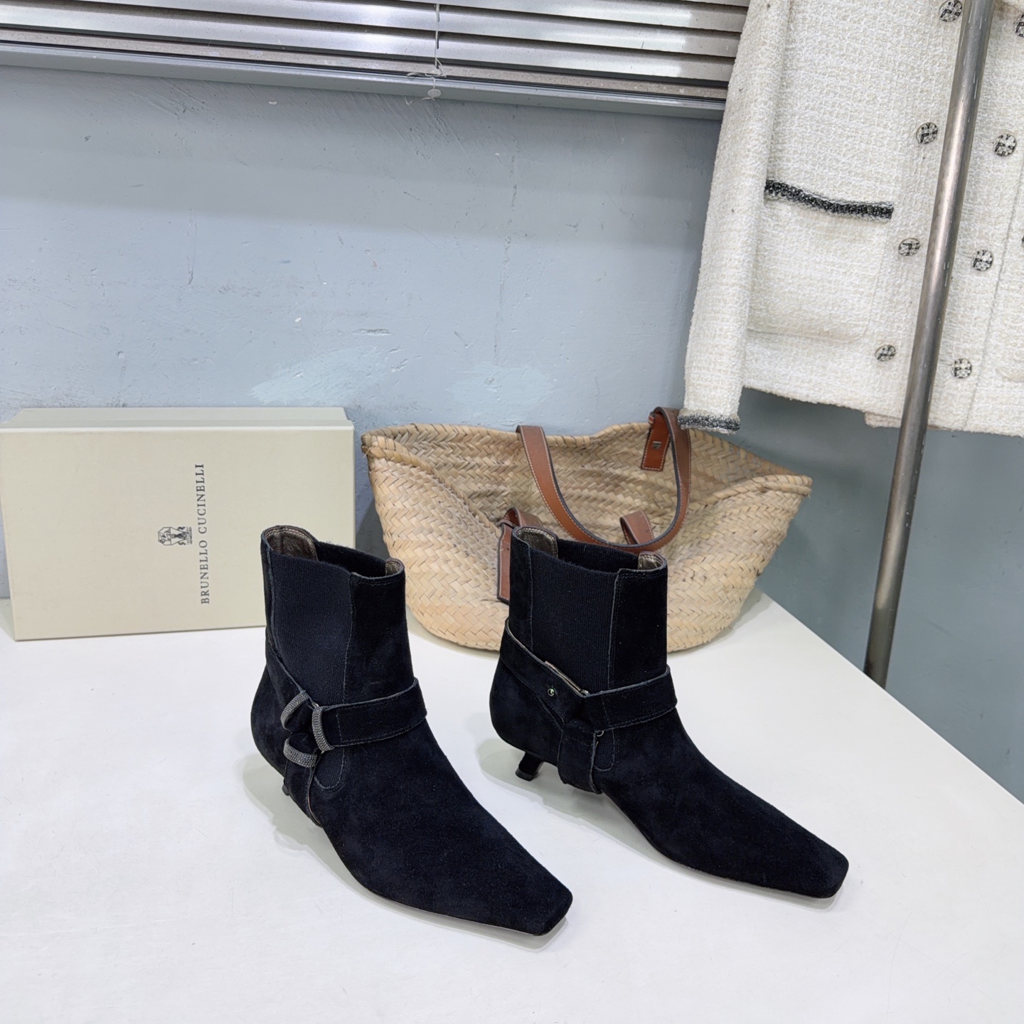 ¡Fábrica de alta calidad! ¡Calidad superior! 🔥Brunello Cucinelli /BC 2026ss otoño e invierno botas cortas sin cordones…