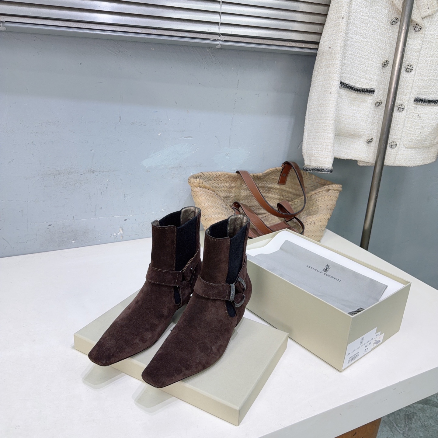 ¡Fábrica de alta calidad! ¡Calidad superior! 🔥Brunello Cucinelli /BC 2026ss otoño e invierno botas cortas sin cordones…