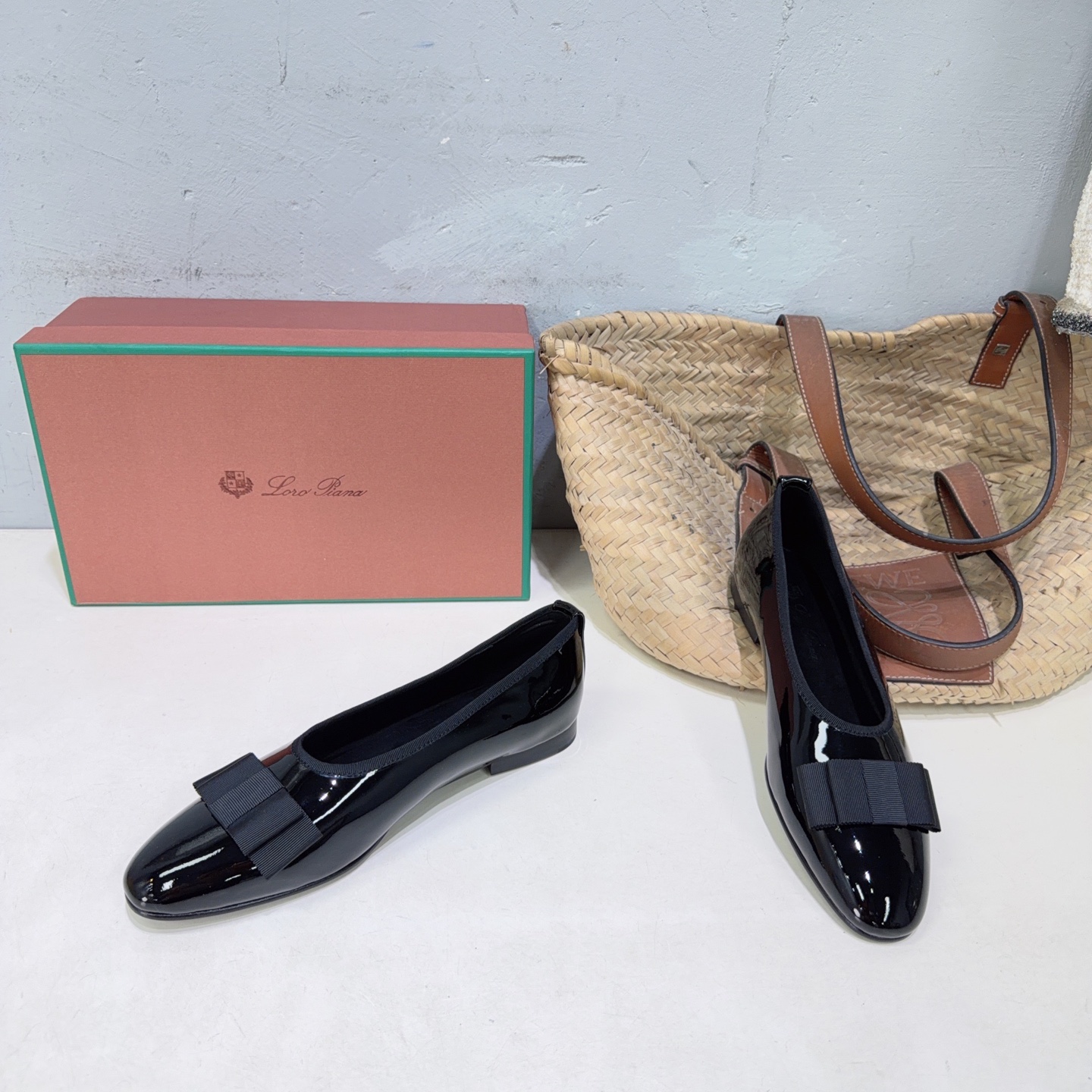 ¡Fábrica de alta calidad! ¡Calidad superior! 🔥Loro Piana ⚠️¡26 mocasines de tacón plano Mary Jane con lazo simple de p…