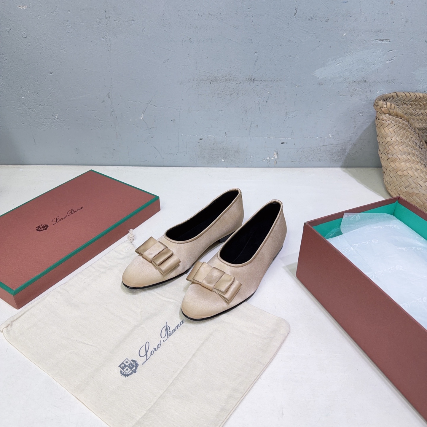 ¡Fábrica de alta calidad! ¡Calidad superior! 🔥Loro Piana ⚠️¡26 mocasines de tacón plano Mary Jane con lazo simple de p…