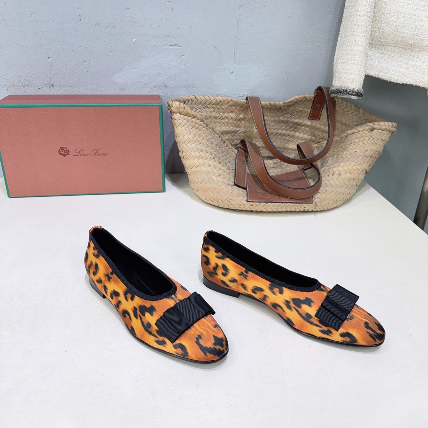 ¡Fábrica de alta calidad! ¡Calidad superior! 🔥Loro Piana ⚠️¡26 mocasines de tacón plano Mary Jane con lazo simple de p…
