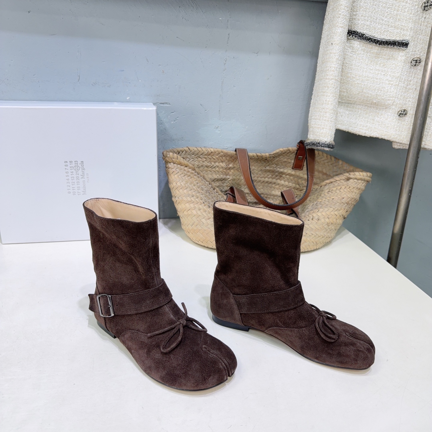 ¡Fábrica de alta calidad! Marca de moda de nicho 🔥Maison Margilea𝟐𝟔ss nuevo otoño e invierno mm6 TABI botas Martin c…