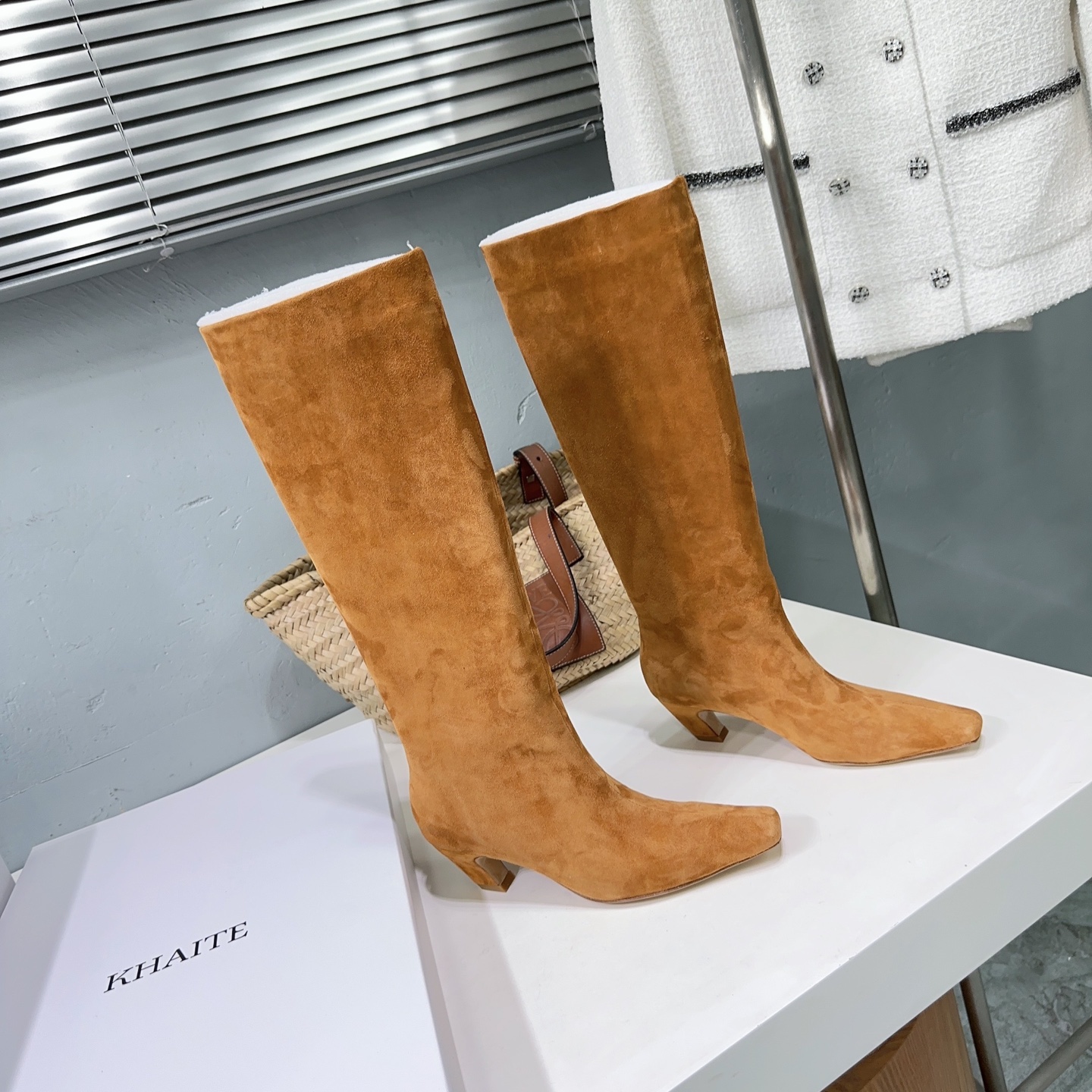 ¡Fábrica de alta calidad! Marca de moda de nicho 🔥Khaite 2026ss nuevas botas de tacón de gato de otoño e invierno bota…