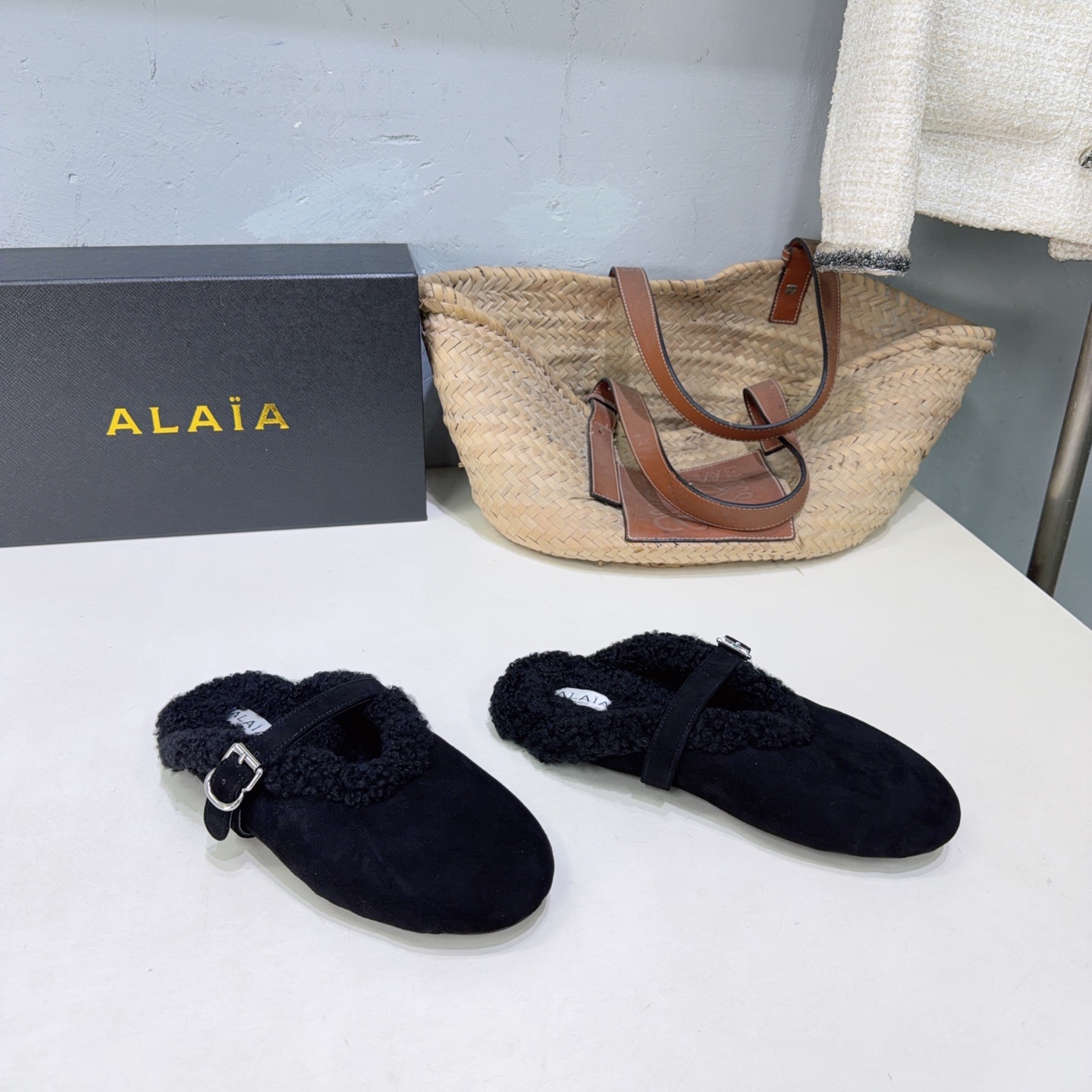 ¡Fábrica de alta calidad! Marca de moda de nicho 🔥ALAIA ｜ Alaia 26ss nuevos zapatos planos de piel Mary Jane de otoño …