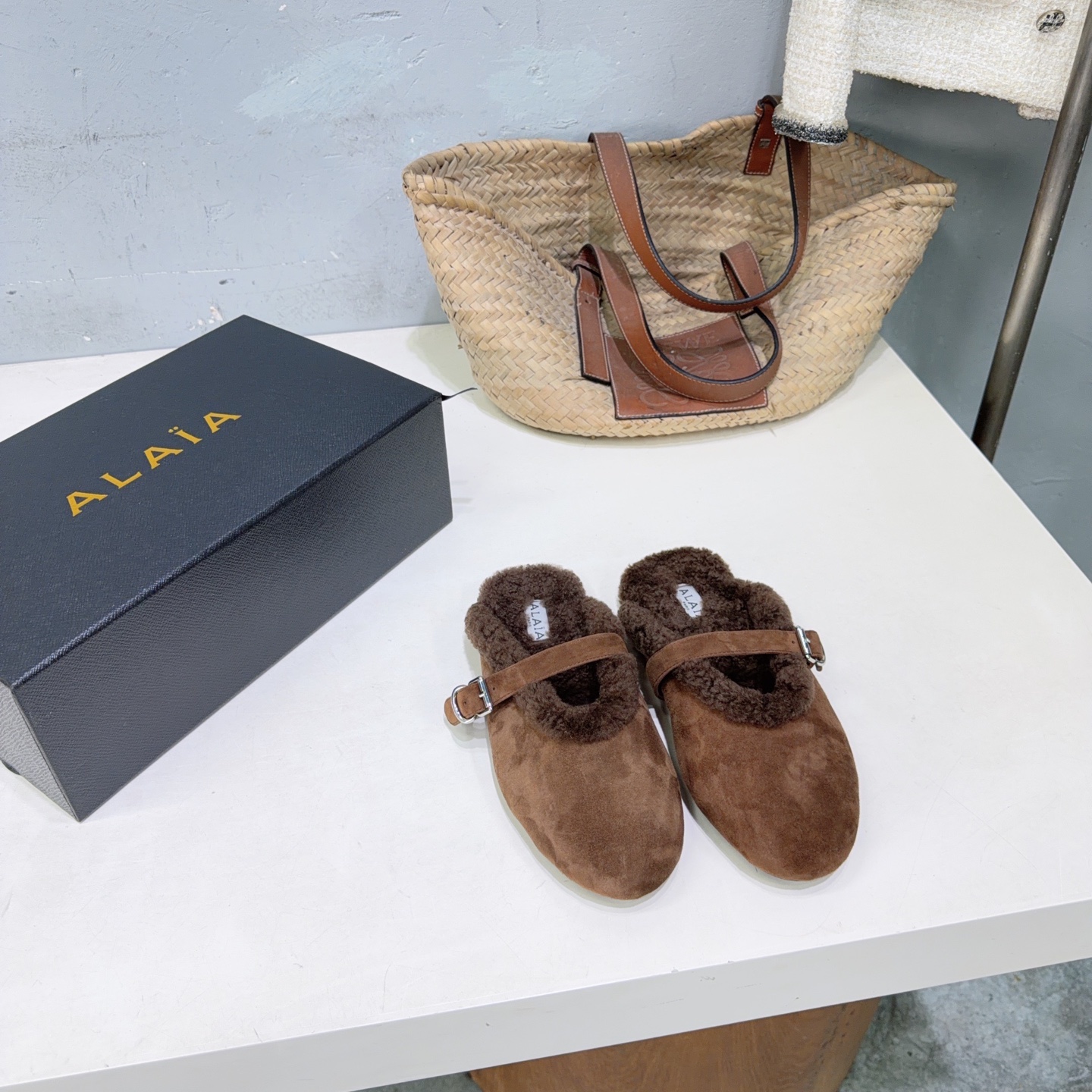 ¡Fábrica de alta calidad! Marca de moda de nicho 🔥ALAIA ｜ Alaia 26ss nuevos zapatos planos de piel Mary Jane de otoño …