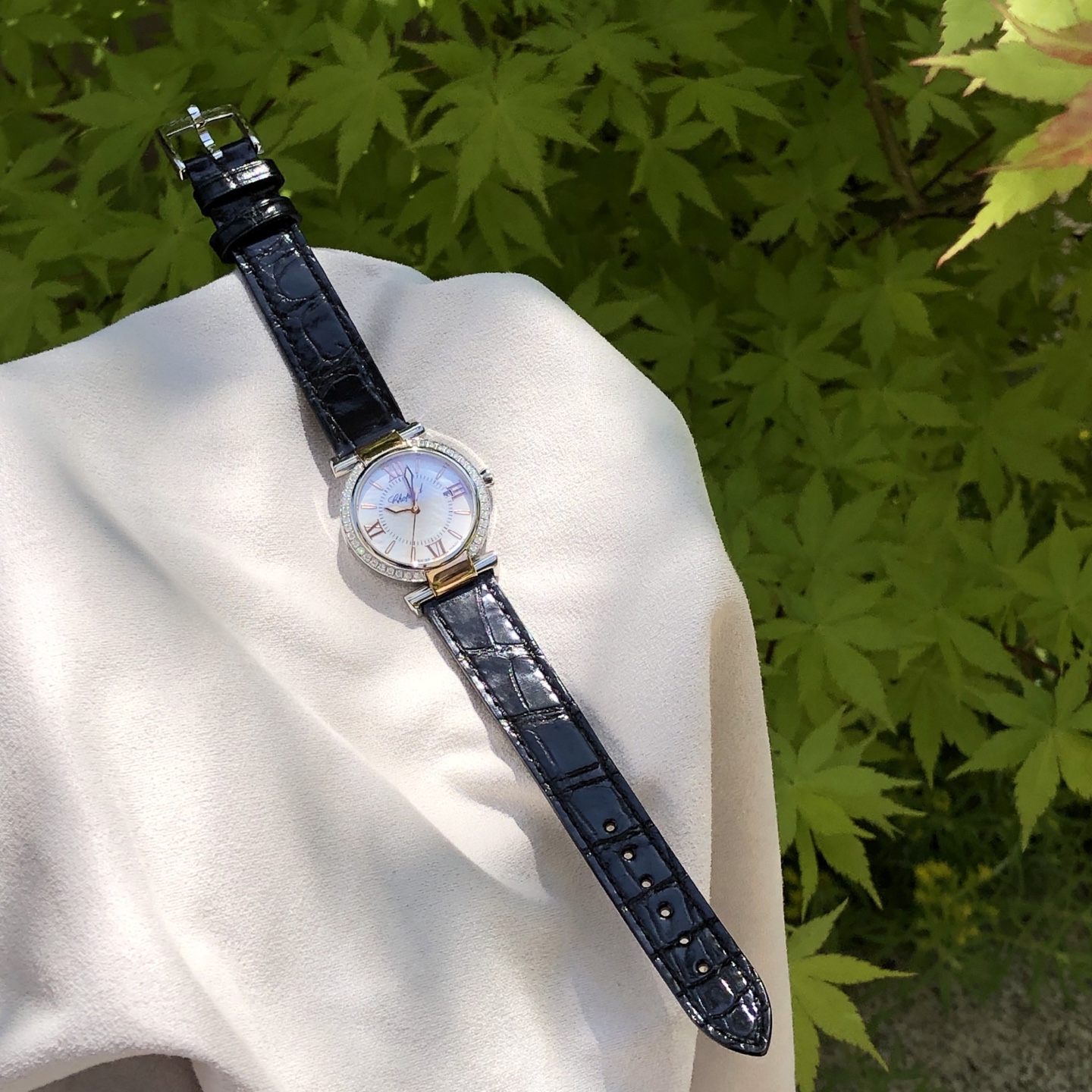 NO:924373,Model 388541-6003 mother-of-pearl dial, gold case,19860909型号388541-6003 珍珠贝母表盘 间金表壳,,Watch