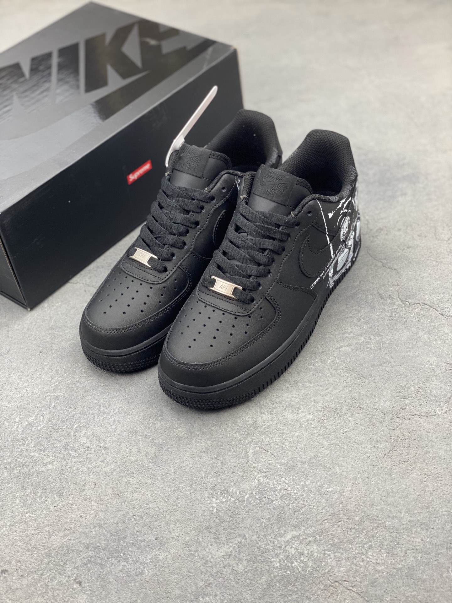 Nike Air Force 1 '07 Low Black Comme des Garcons SHIRT Supreme Sneakers 9 i1748977524762 9666 0 7