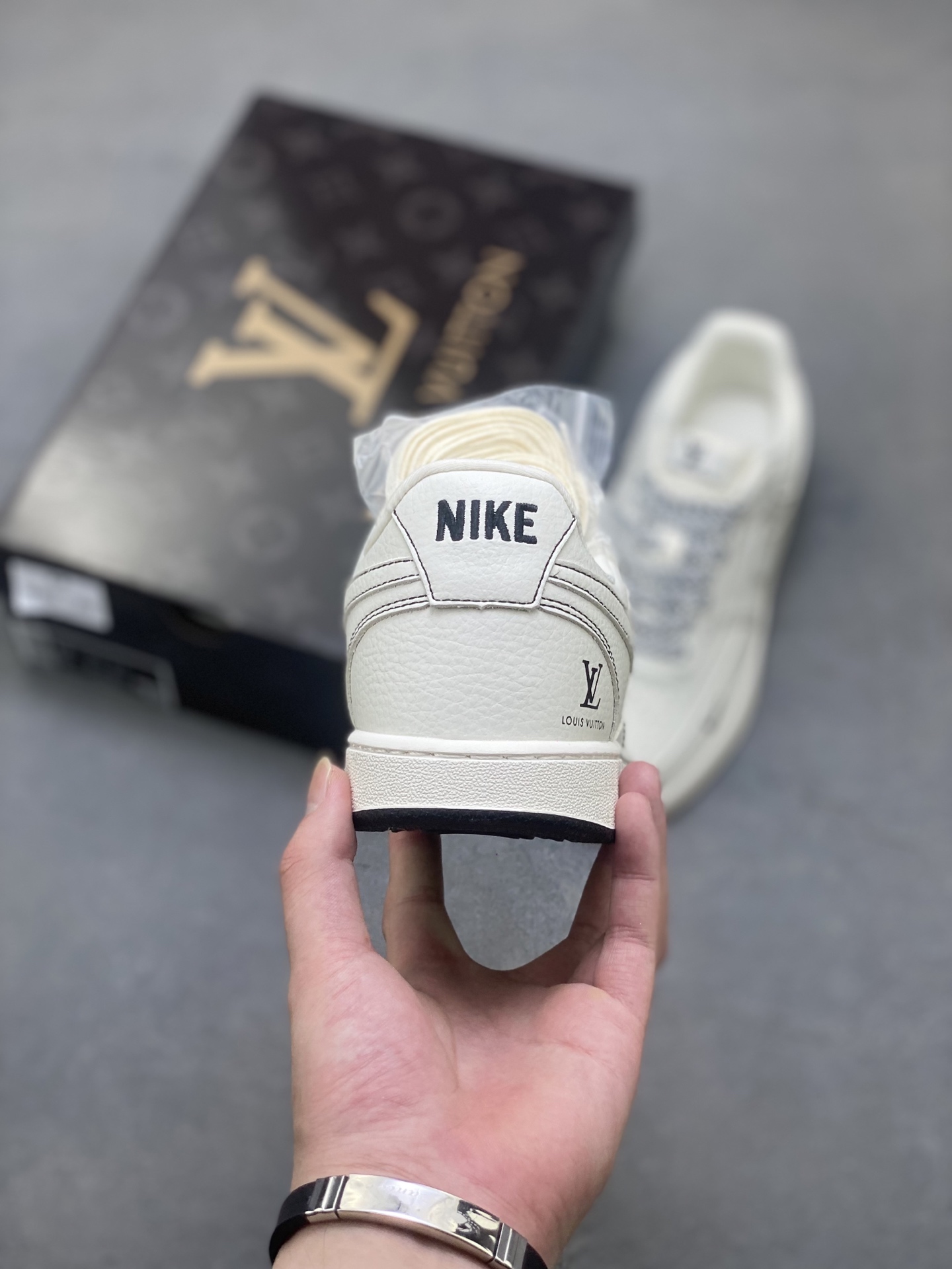 Nike Ebernon Low PRM with Louis Vuitton Accents - Premium Leather Sneakers 5 i1750959211394 5371 0 3