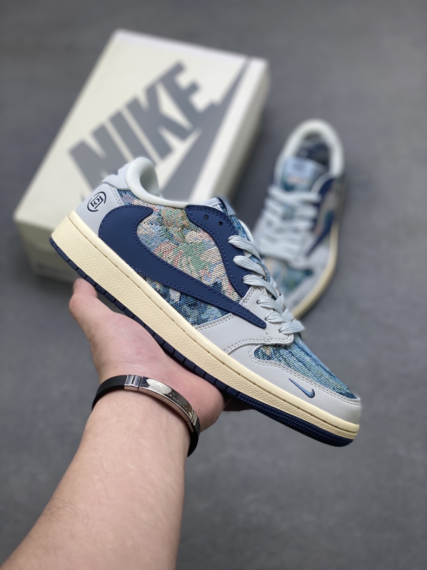 Travis Scott x Fragment Design Air Jordan 1 Low OG SP 'Grey Blue' 1 i1751993749188 62 0 0