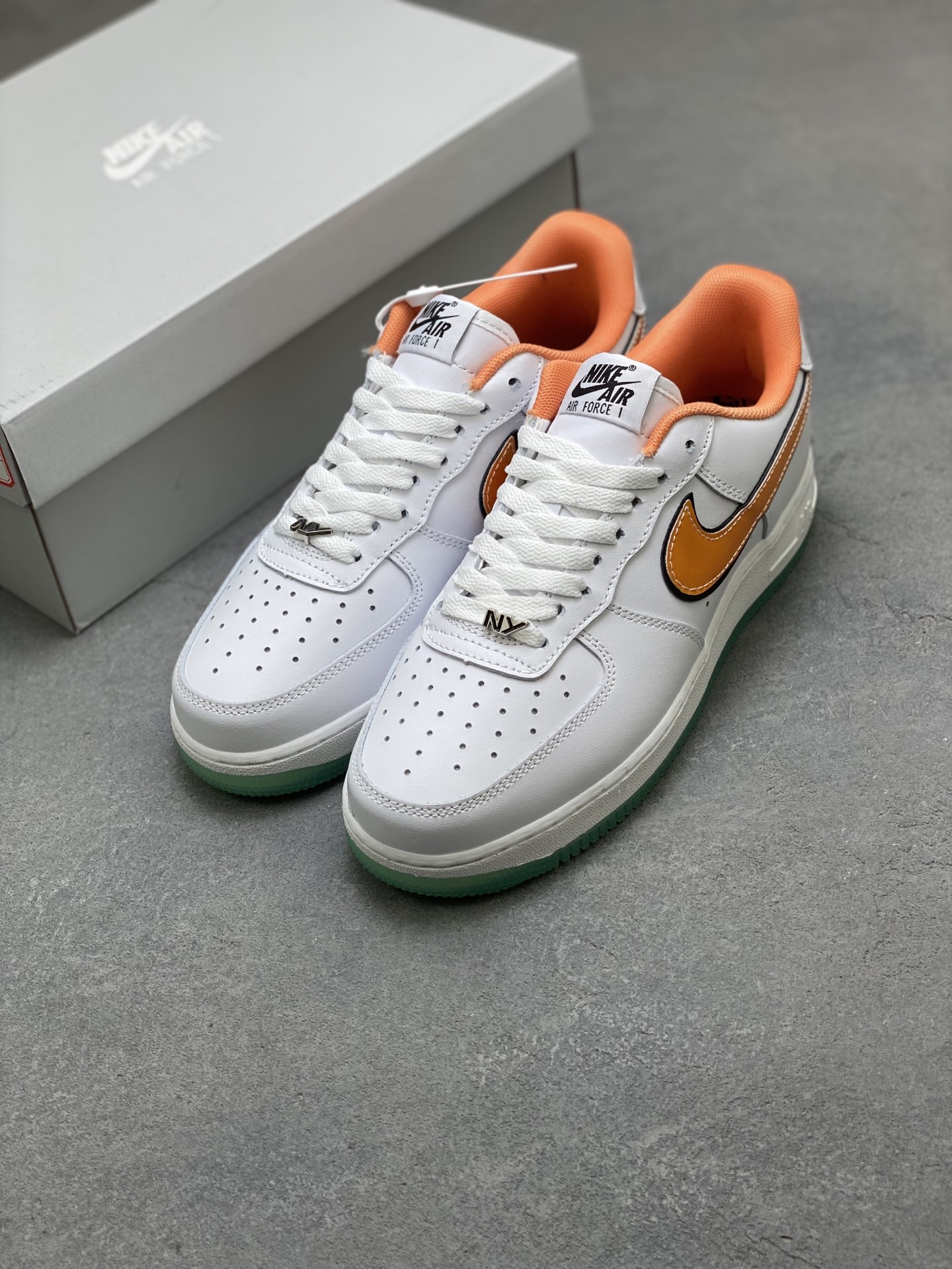 Nike Air Force 1 '07 Low White/Orange Athletic Shoes - IH4962-100 9 i1752854467562 342 0 7