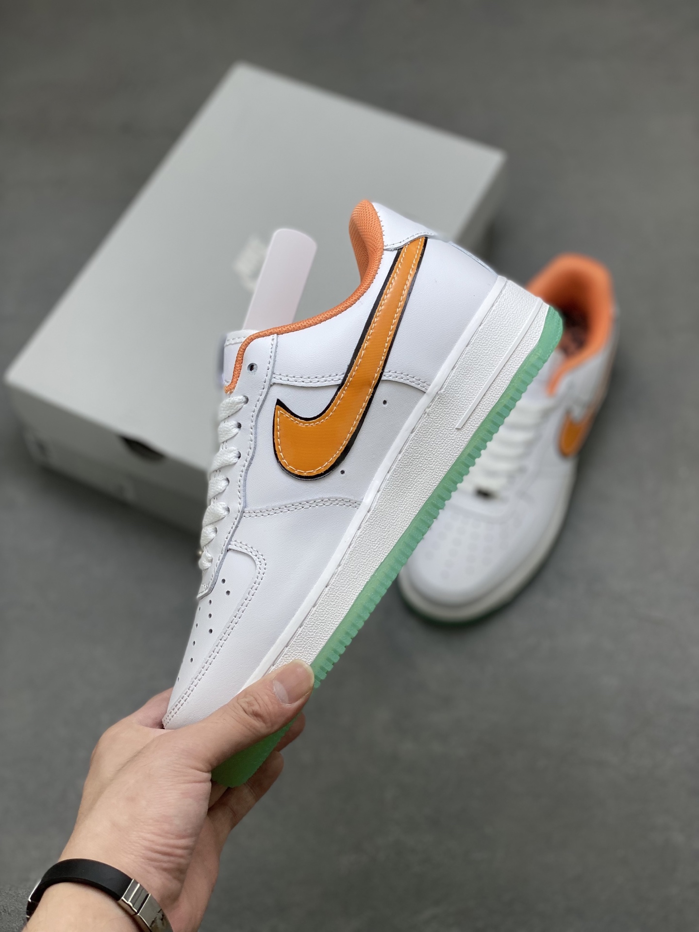 Nike Air Force 1 '07 Low White/Orange Athletic Shoes - IH4962-100 4 i1752854473107 9011 0 2