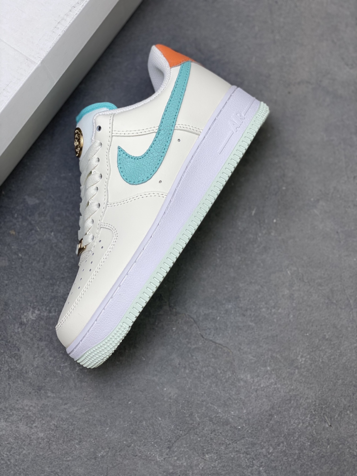 Nike Air Force 1 '07 Low Cream/Teal/Orange - Iconic Style, Premium Comfort 8 i1753113921023 1967 0 6
