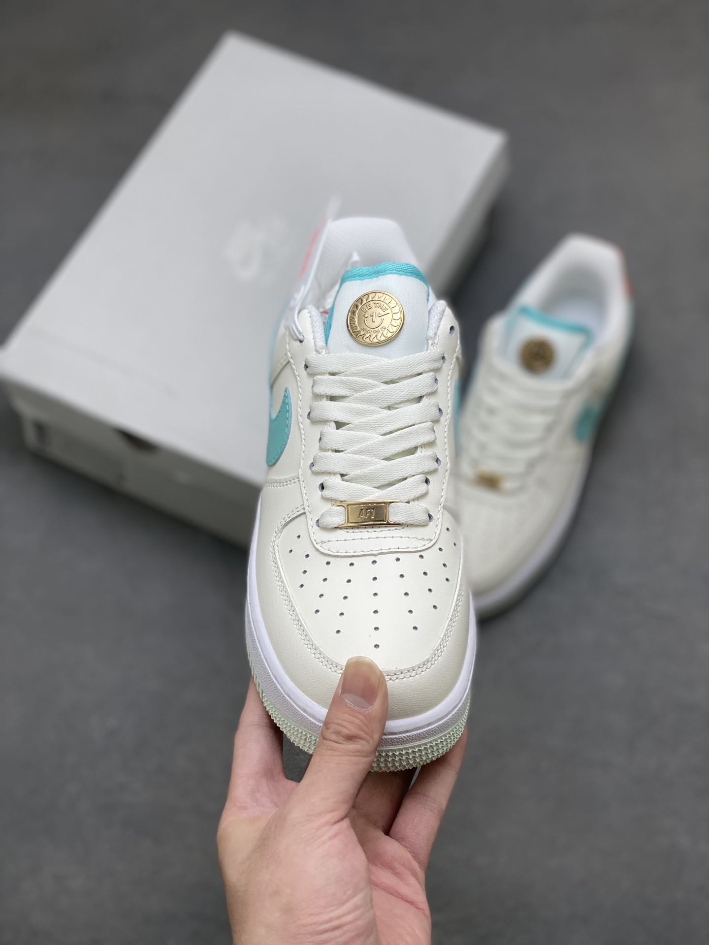 Nike Air Force 1 '07 Low Cream/Teal/Orange - Iconic Style, Premium Comfort 3 i1753113932874 4323 0 1