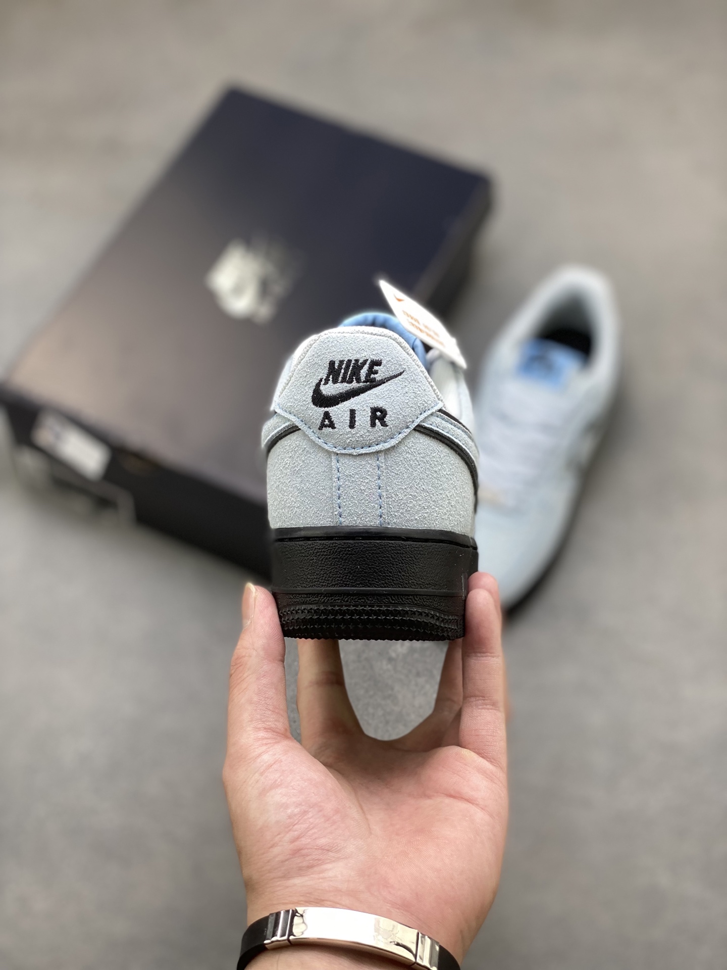 Nike Air Force 1 '07 Low Light Blue Suede and Black Sole Casual Shoes 5 i1753199995803 8610 0 3