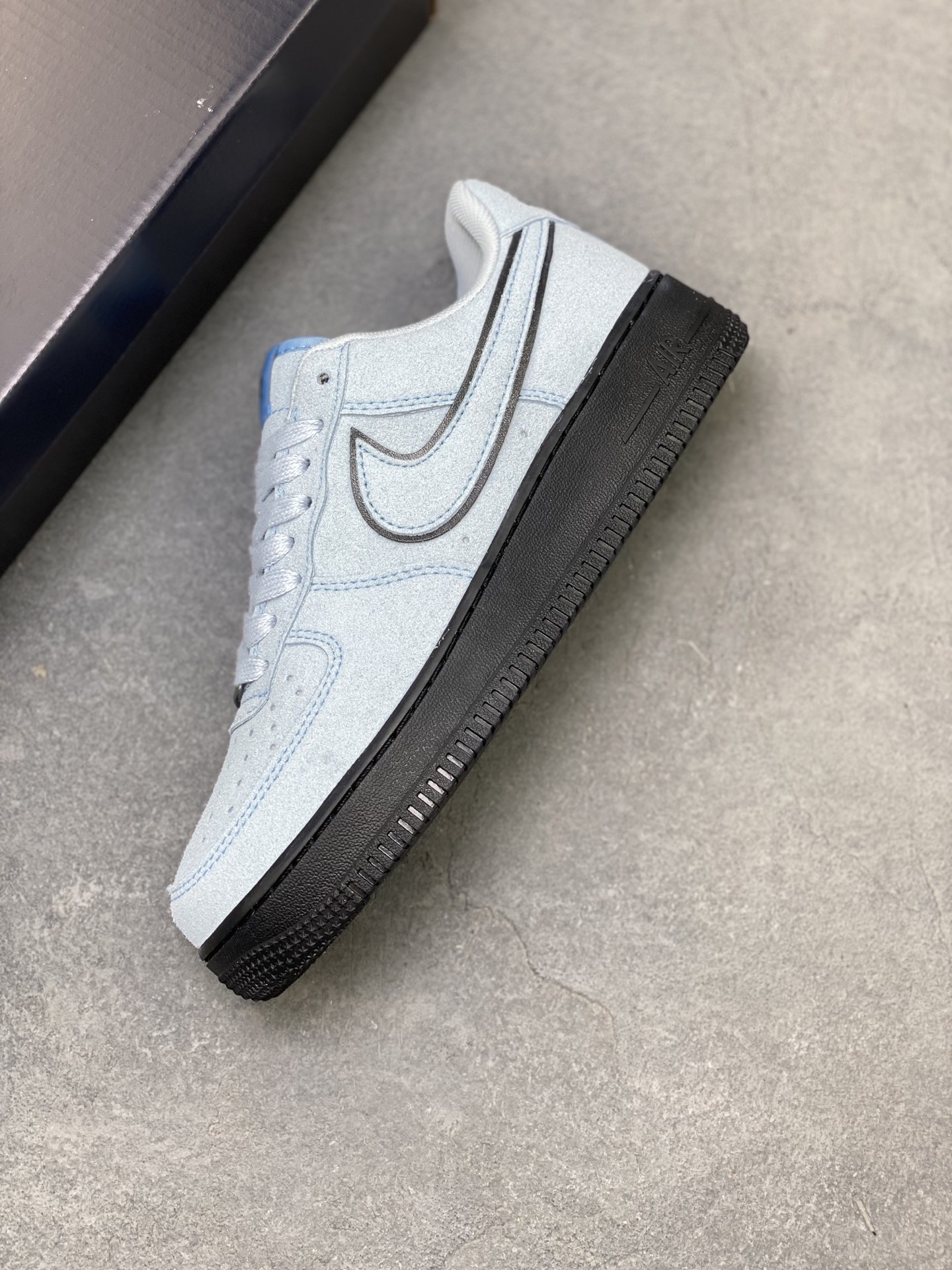 Nike Air Force 1 '07 Low Light Blue Suede and Black Sole Casual Shoes 8 i1753199998803 129 0 6