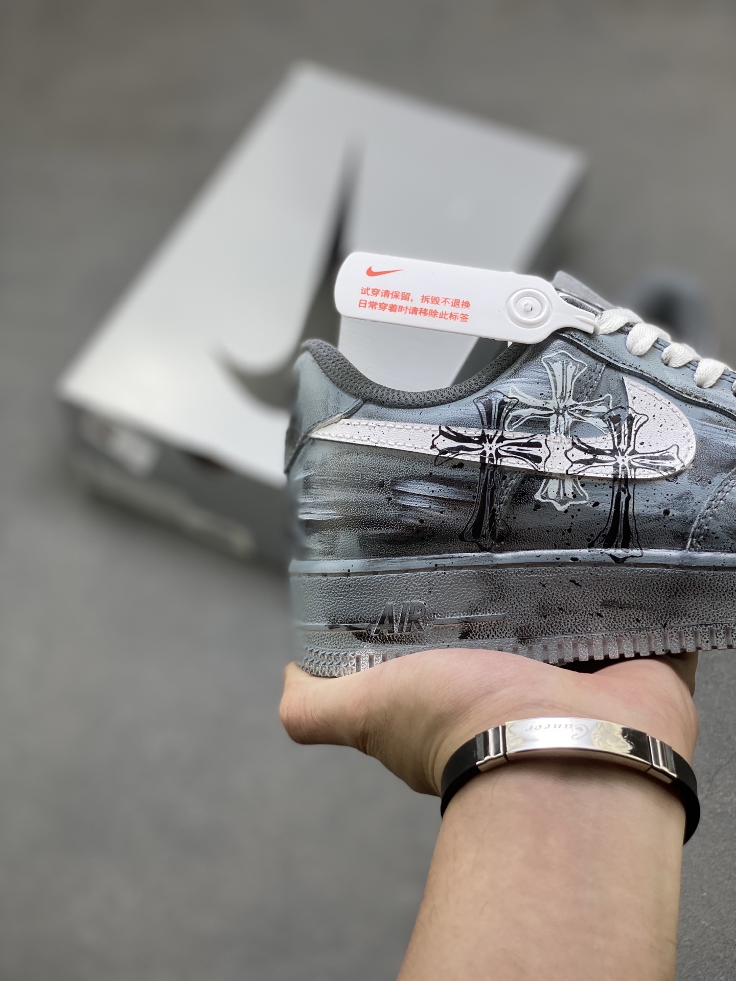 Nike Air Force 1 '07 Low Gray Custom Casual Sneakers, Limited Edition 5 i1753200054987 5048 0 4