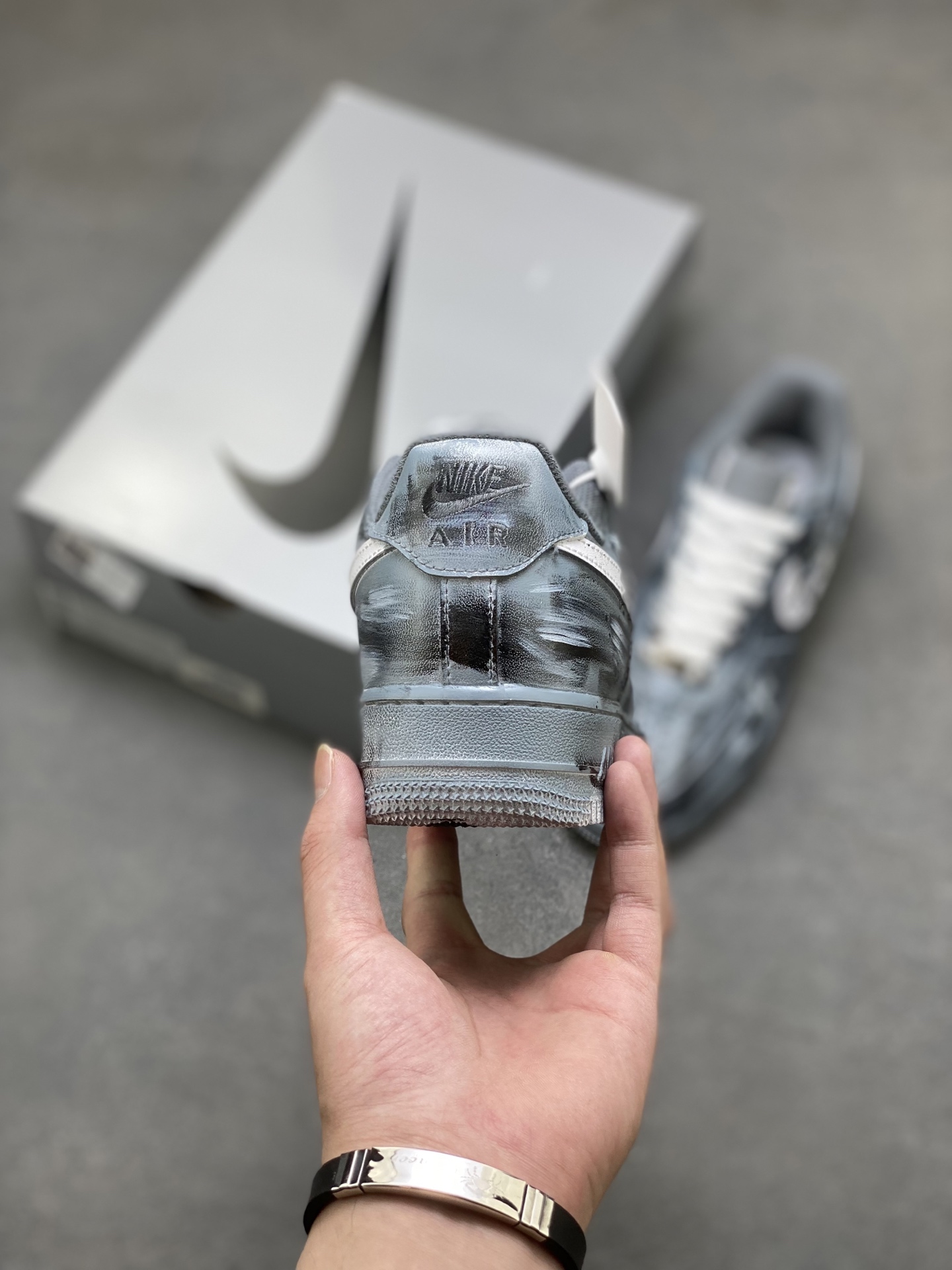 Nike Air Force 1 '07 Low Gray Custom Casual Sneakers, Limited Edition 4 i1753200056566 3493 0 3