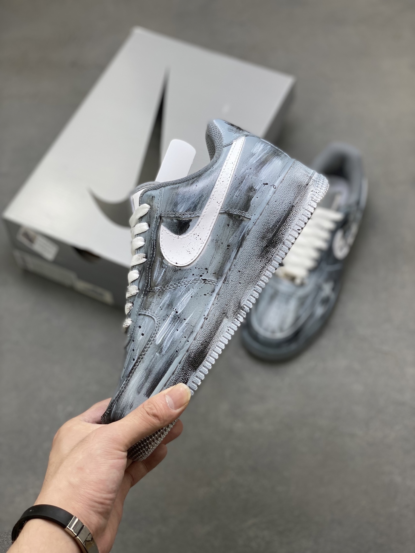 Nike Air Force 1 '07 Low Gray Custom Casual Sneakers, Limited Edition 3 i1753200057852 2024 0 2