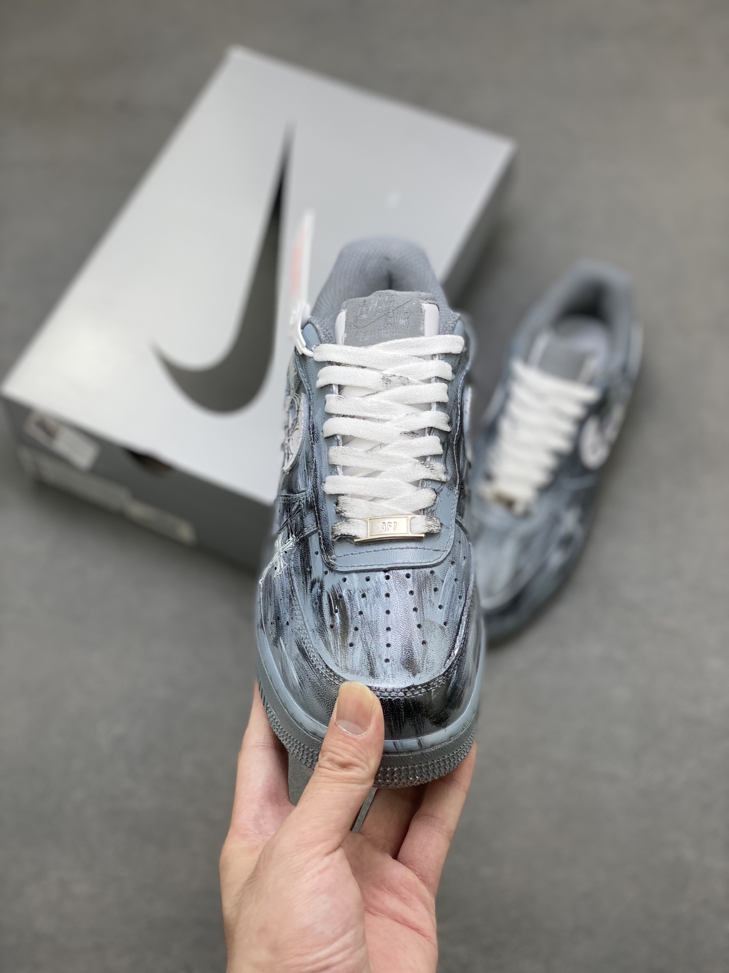 Nike Air Force 1 '07 Low Gray Custom Casual Sneakers, Limited Edition 2 i1753200061030 7933 0 1