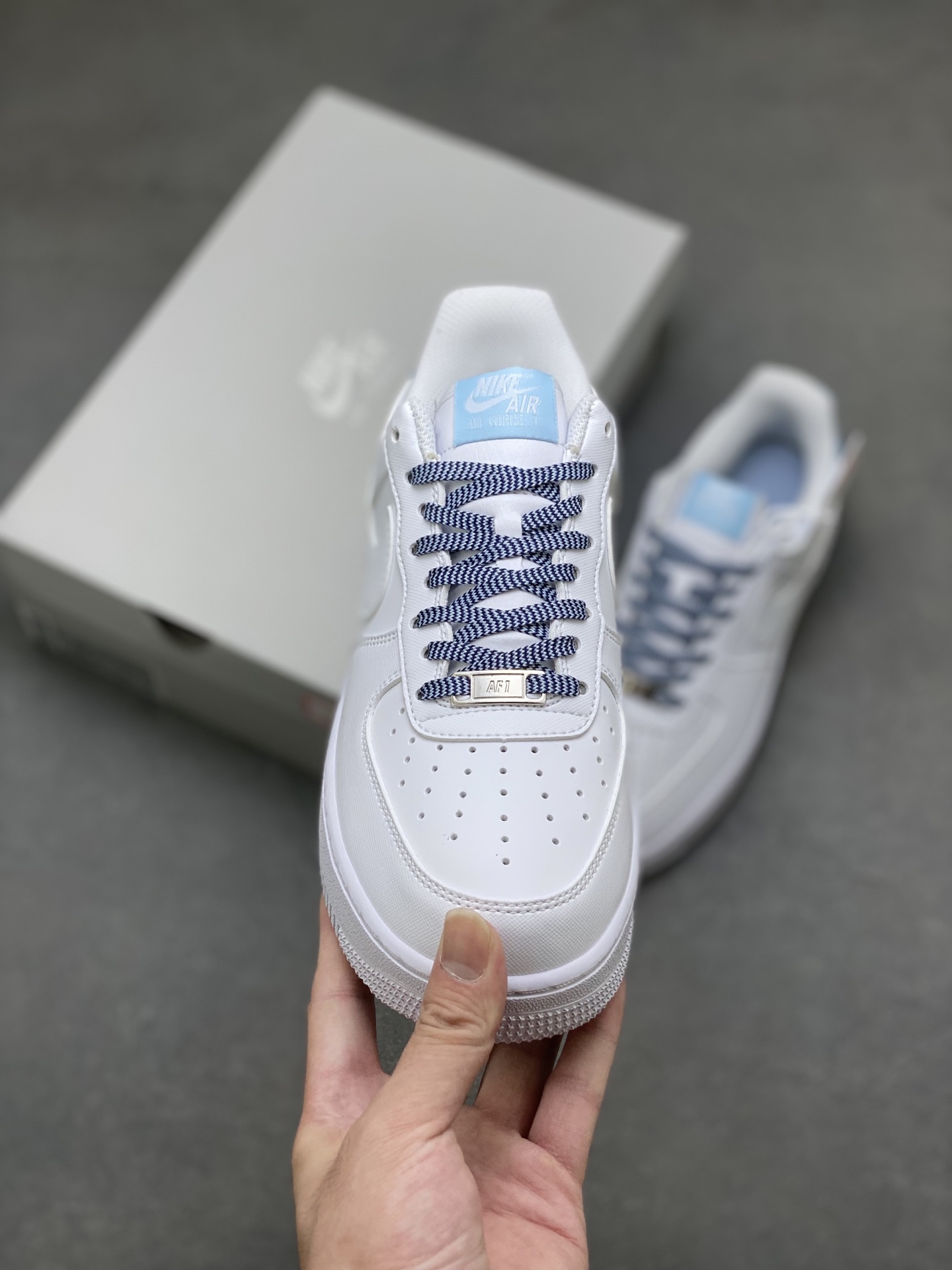 Nike Air Force 1 '07 Low White/Blue Casual Sneakers - Limited Edition 3 i1753200210007 7973 0 1