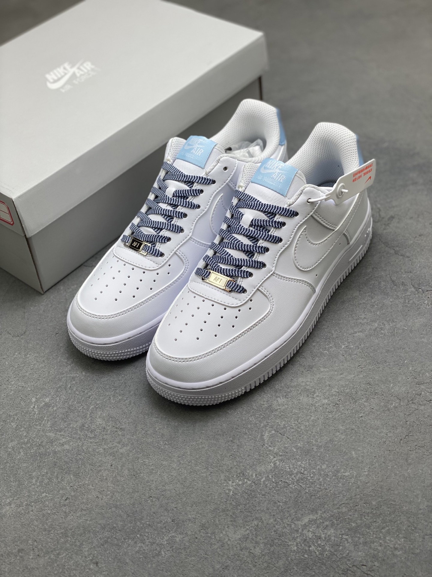 Nike Air Force 1 '07 Low White/Blue Casual Sneakers - Limited Edition 9 i1753200215706 9998 0 7