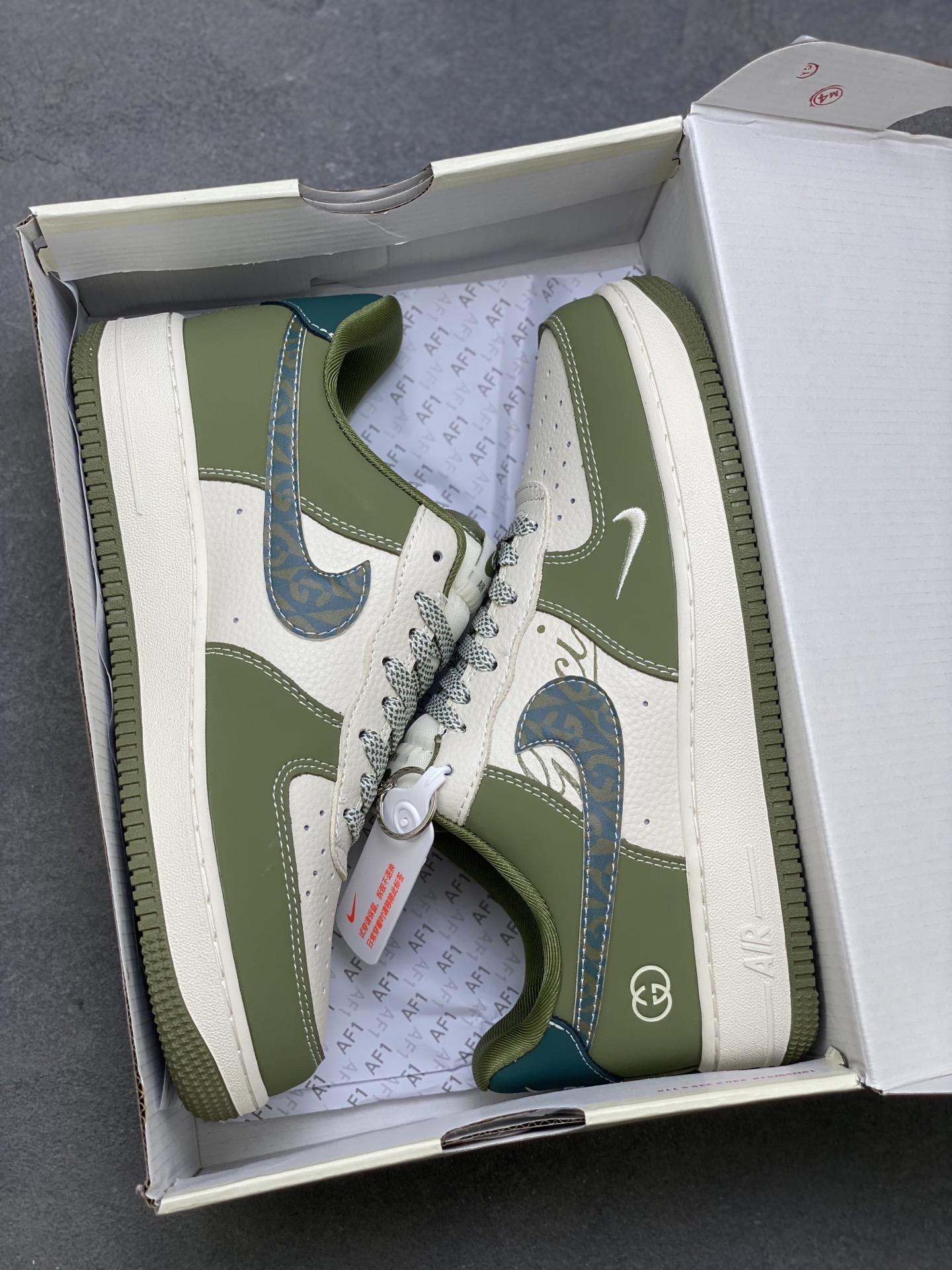 Nike Air Force 1 '07 Low Olive Green Leather Sneakers Limited Edition 10 i1753286436597 9962 0 8