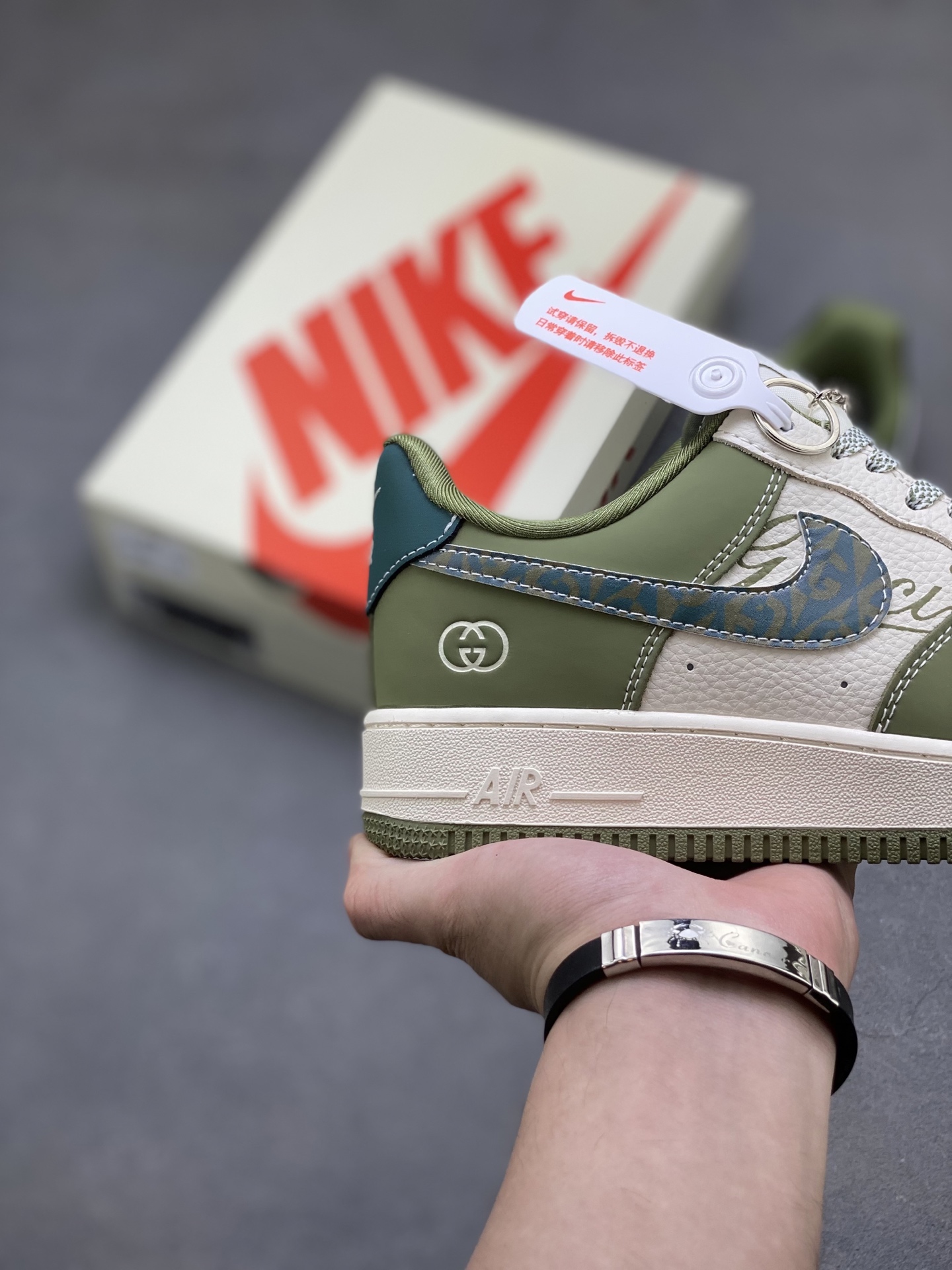 Nike Air Force 1 '07 Low Olive Green Leather Sneakers Limited Edition 6 i1753286438428 9821 0 4