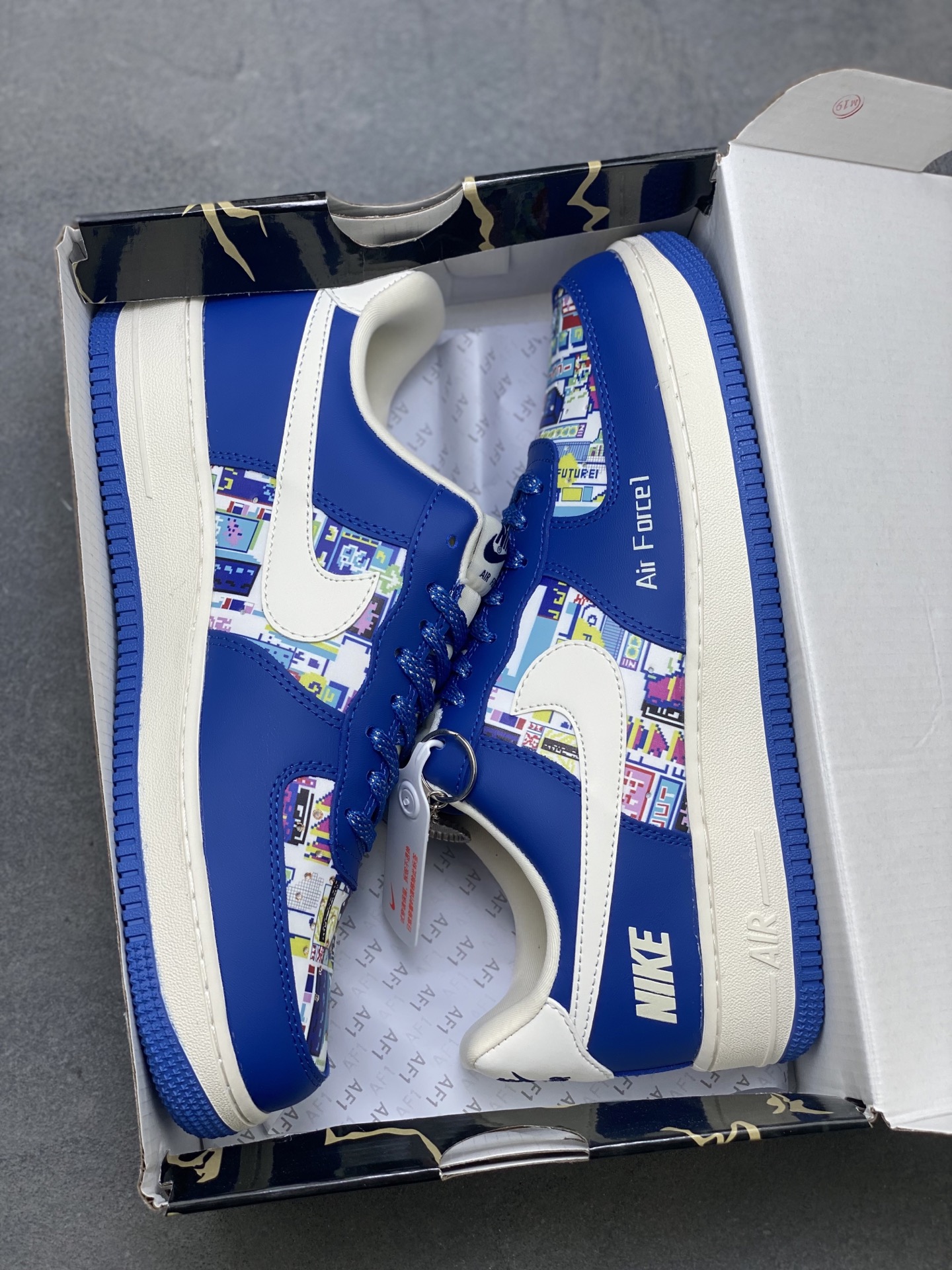 Nike Air Force 1 '07 Low Blue Stitch Sneakers Limited Edition - All Sizes 10 i1754236854223 2 0 8