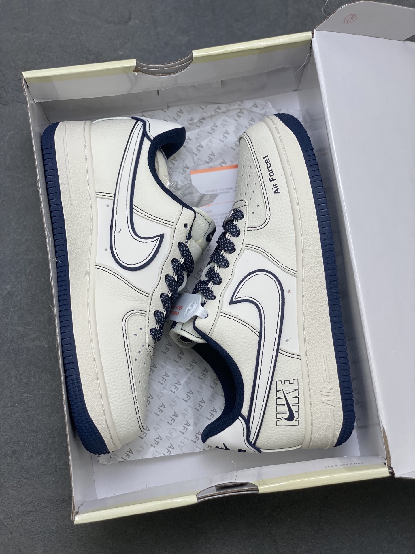 Nike Air Force 1 '07 Low Sneakers White/Navy Limited Edition - All Sizes 10 i1756051293291 3669 0 8