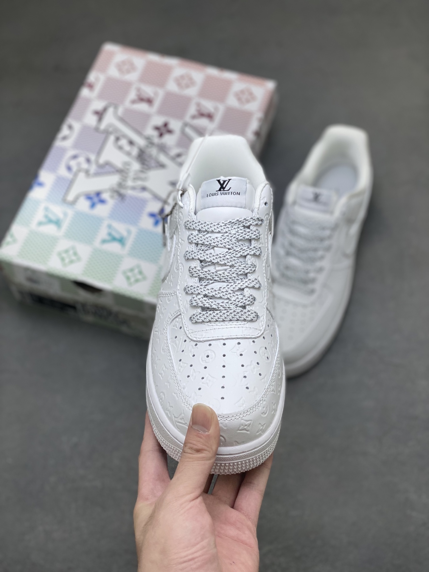 Nike Air Force 1 '07 Low White Leather Sneakers with Monogram - Limited Edition 3 i1757174440470 1083 0 1