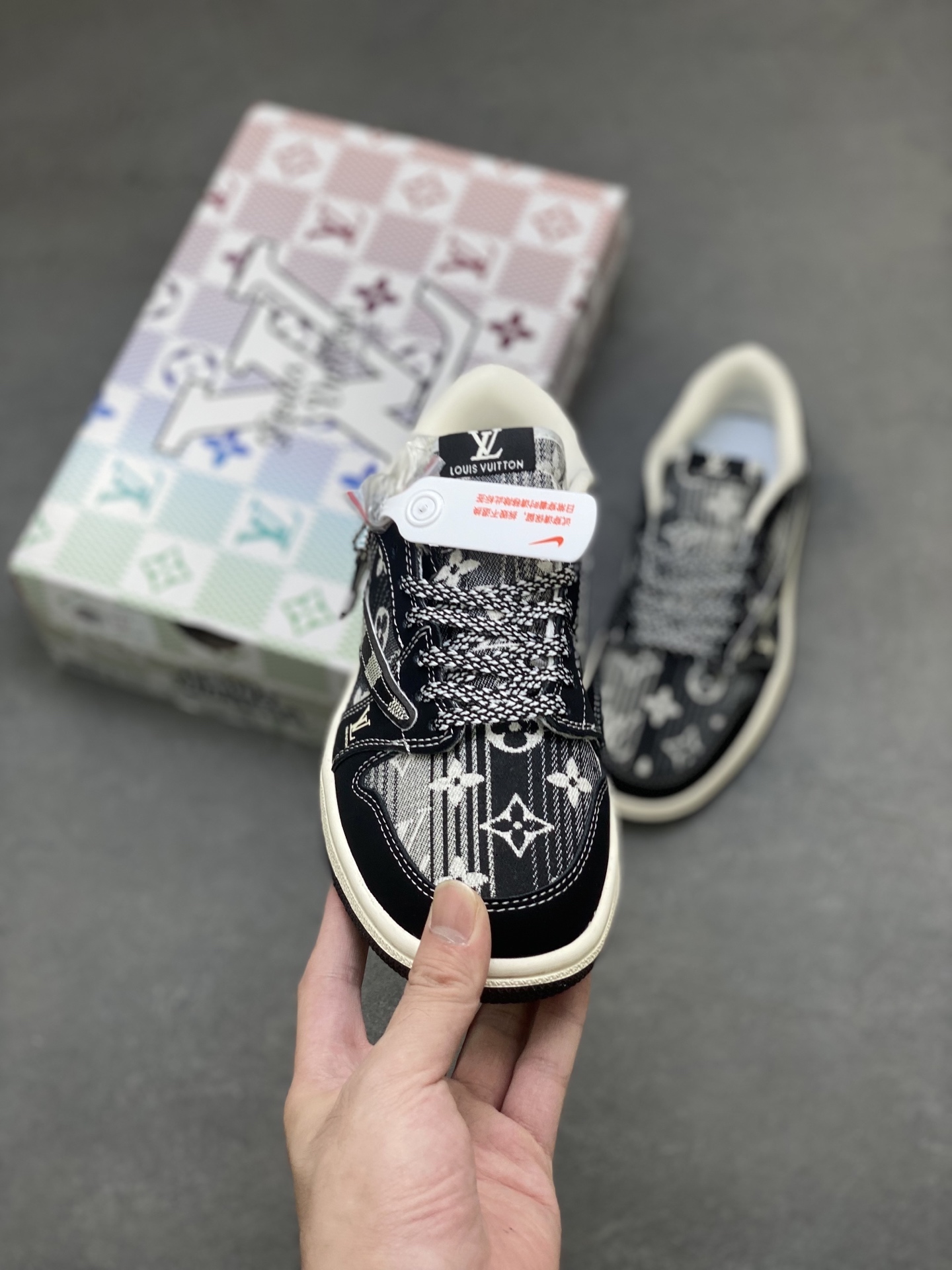 Louis Vuitton x Air Jordan 1 Low Custom Sneakers - Designer Collaboration 3 i1757174997168 5275 0 1
