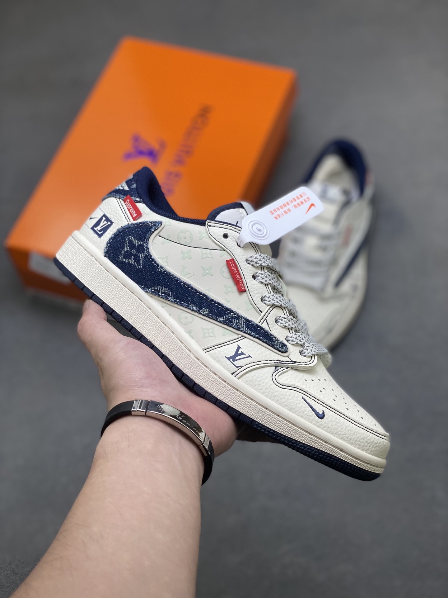 Louis Vuitton x Nike Air Force 1 Low By Virgil Abloh White Denim Sneaker 2 i1757262037979 9562 0 0