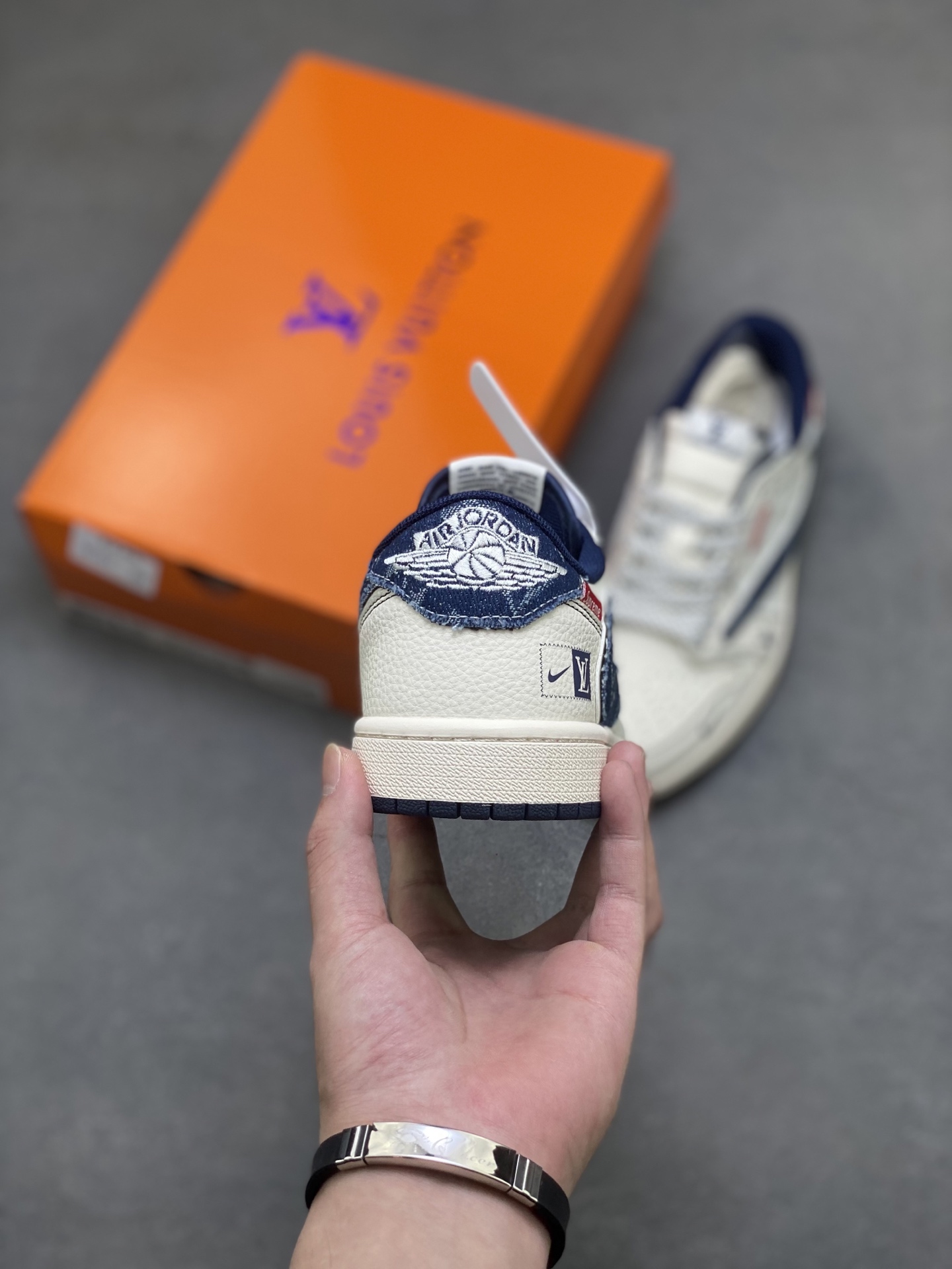 Louis Vuitton x Nike Air Force 1 Low By Virgil Abloh White Denim Sneaker 5 i1757262040677 3702 0 3