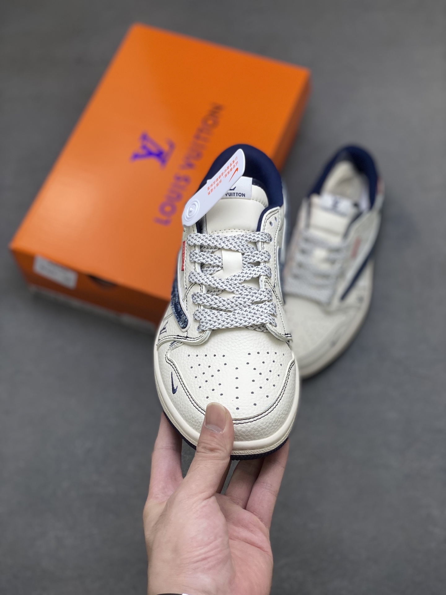 Louis Vuitton x Nike Air Force 1 Low By Virgil Abloh White Denim Sneaker 3 i1757262040828 1910 0 1