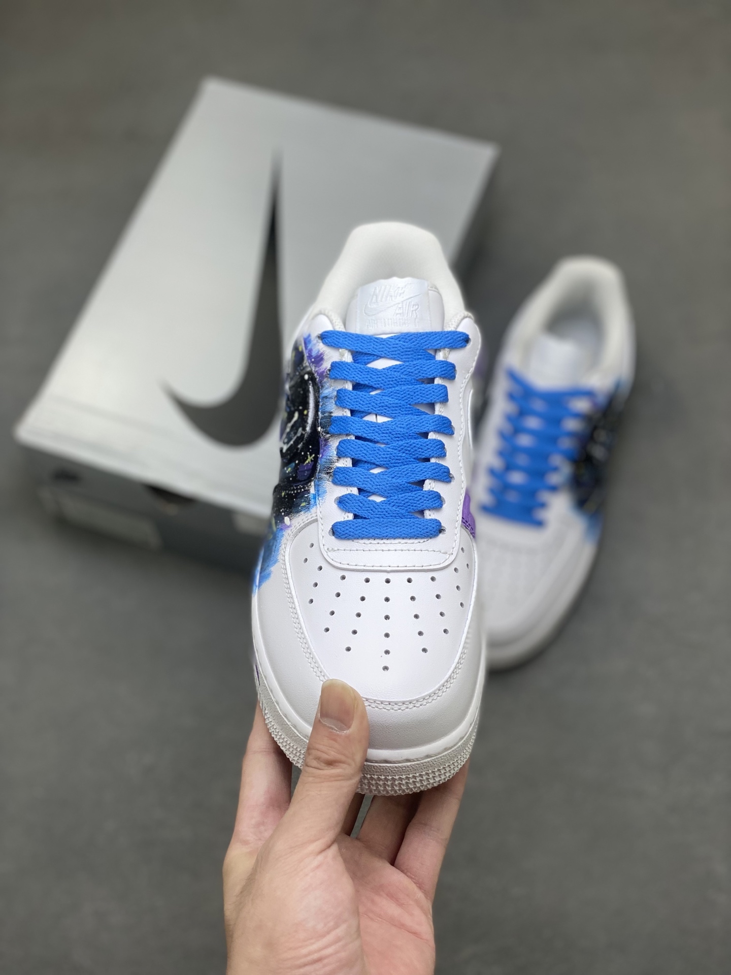 Nike Air Force 1 '07 Low White Blue Galaxy Custom Sneakers | Size 36-45 3 i1757606763378 5790 0 1