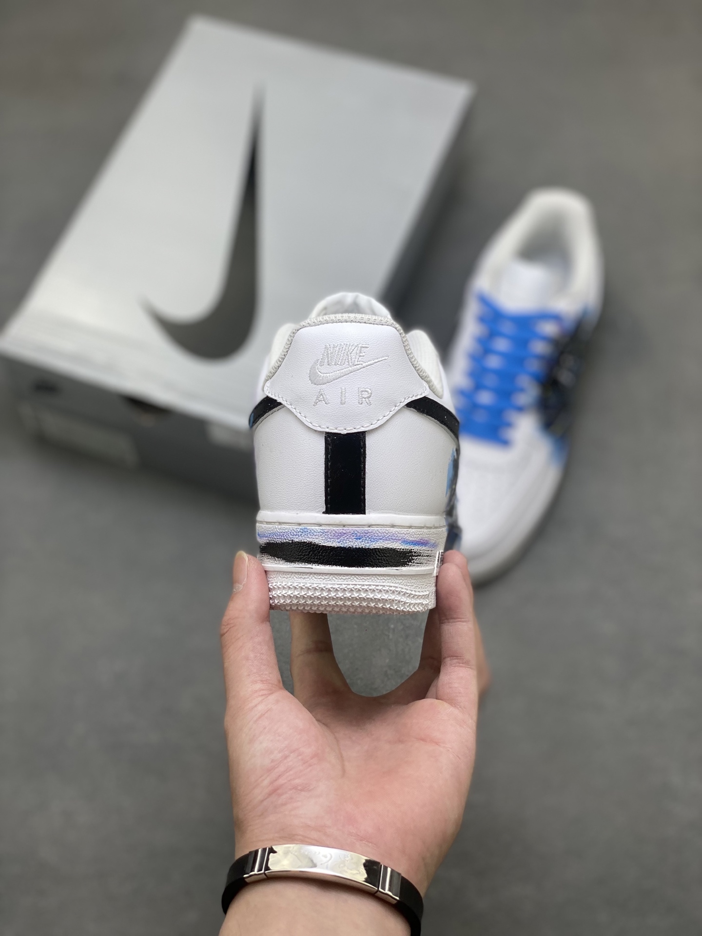 Nike Air Force 1 '07 Low White Blue Galaxy Custom Sneakers | Size 36-45 5 i1757606763378 6224 0 3