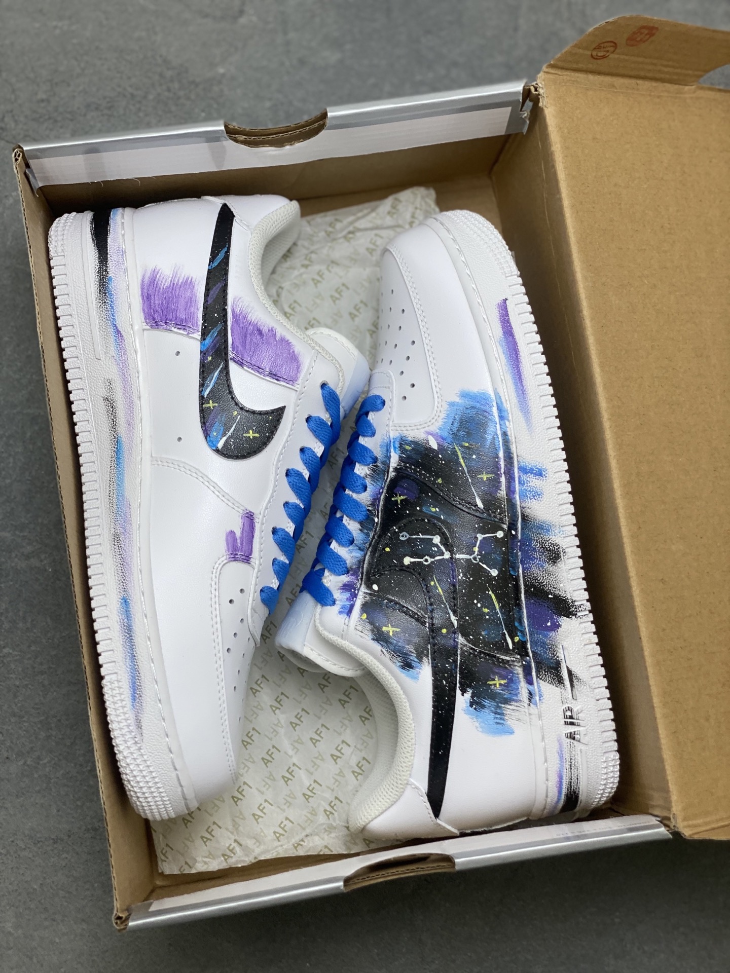 Nike Air Force 1 '07 Low White Blue Galaxy Custom Sneakers | Size 36-45 10 i1757606766009 411 0 8